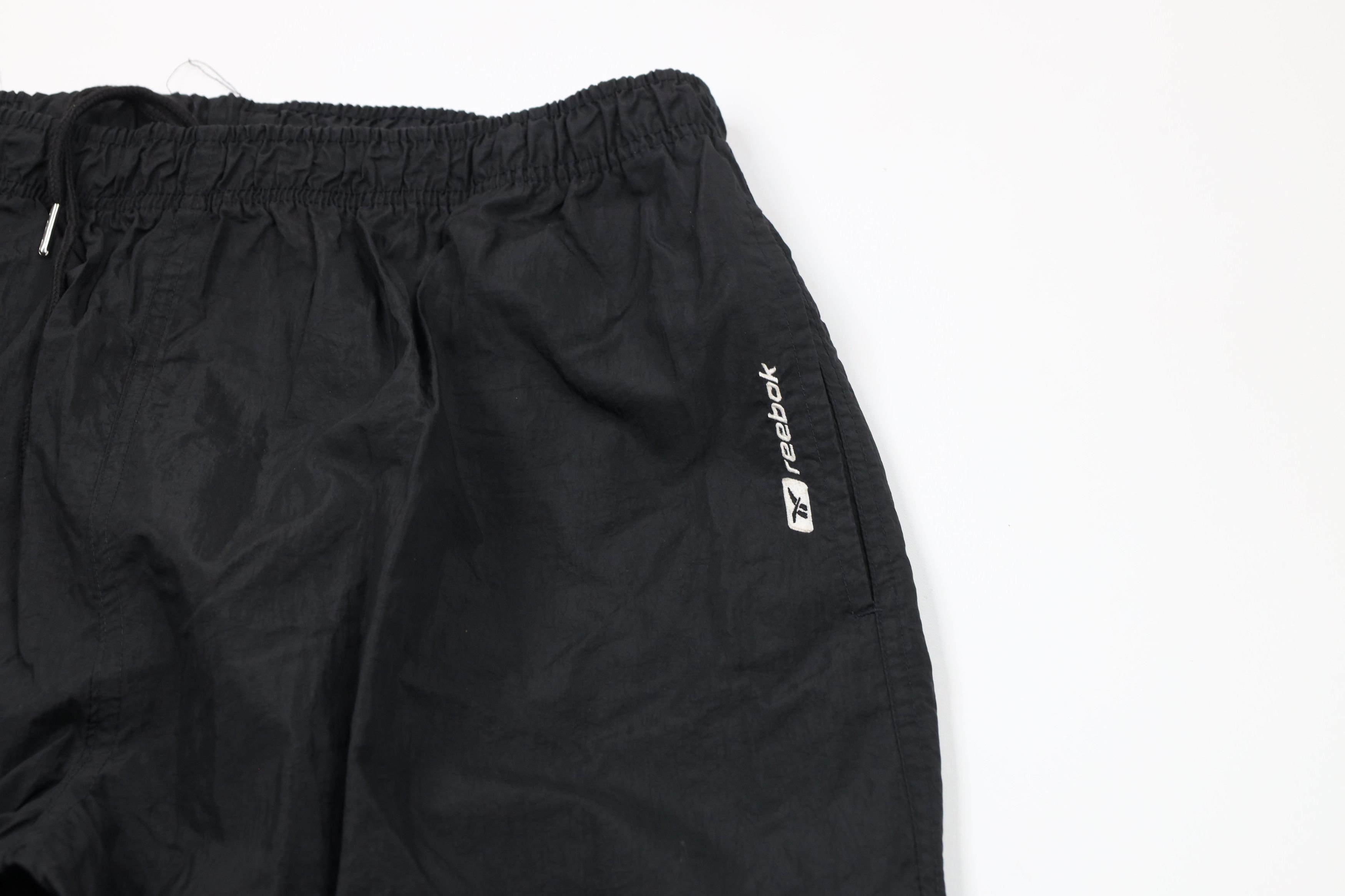 Reebok × Vintage Vintage 90s Reebok Nylon Windbreaker Joggers Pants Black Size US 36 / EU 52 - 5 Thumbnail