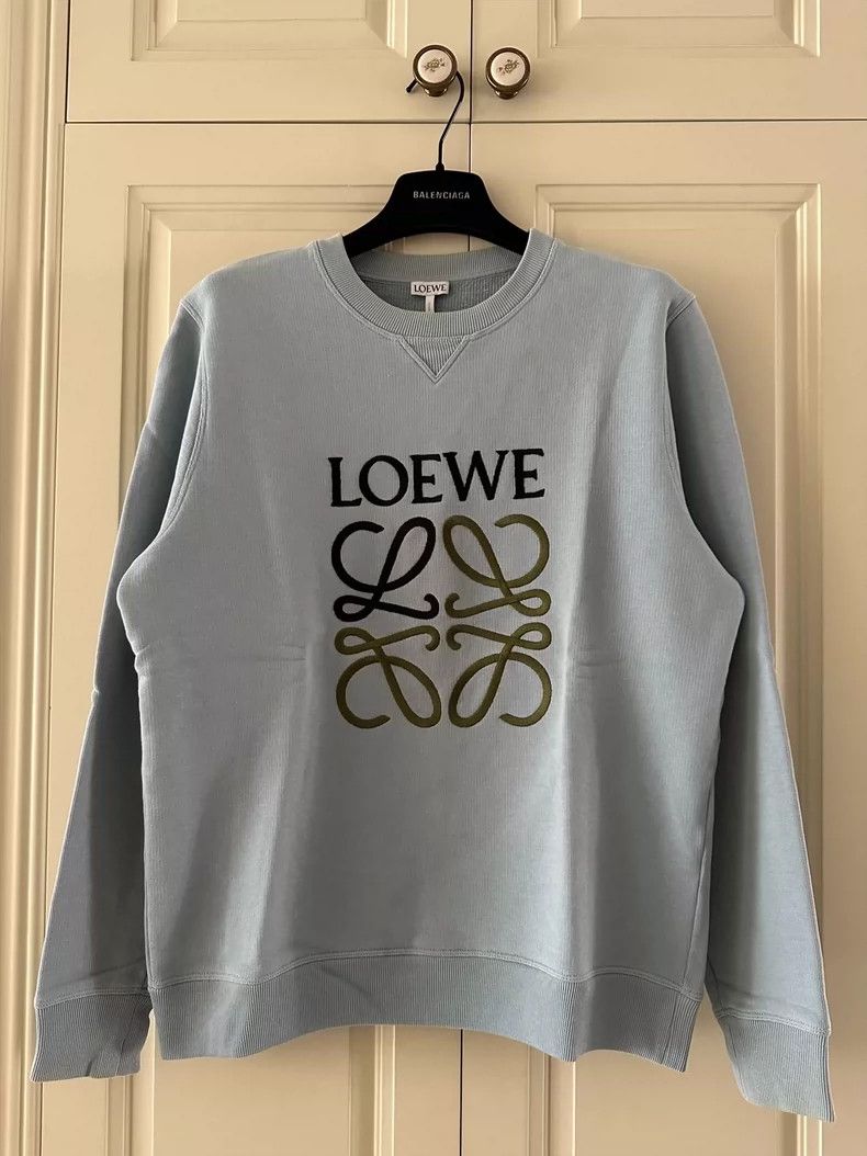 Loewe loewe Blue embroidered sweatshirt with large logo 2506-Next Size US S / EU 44-46 / 1 - 1 Thumbnail