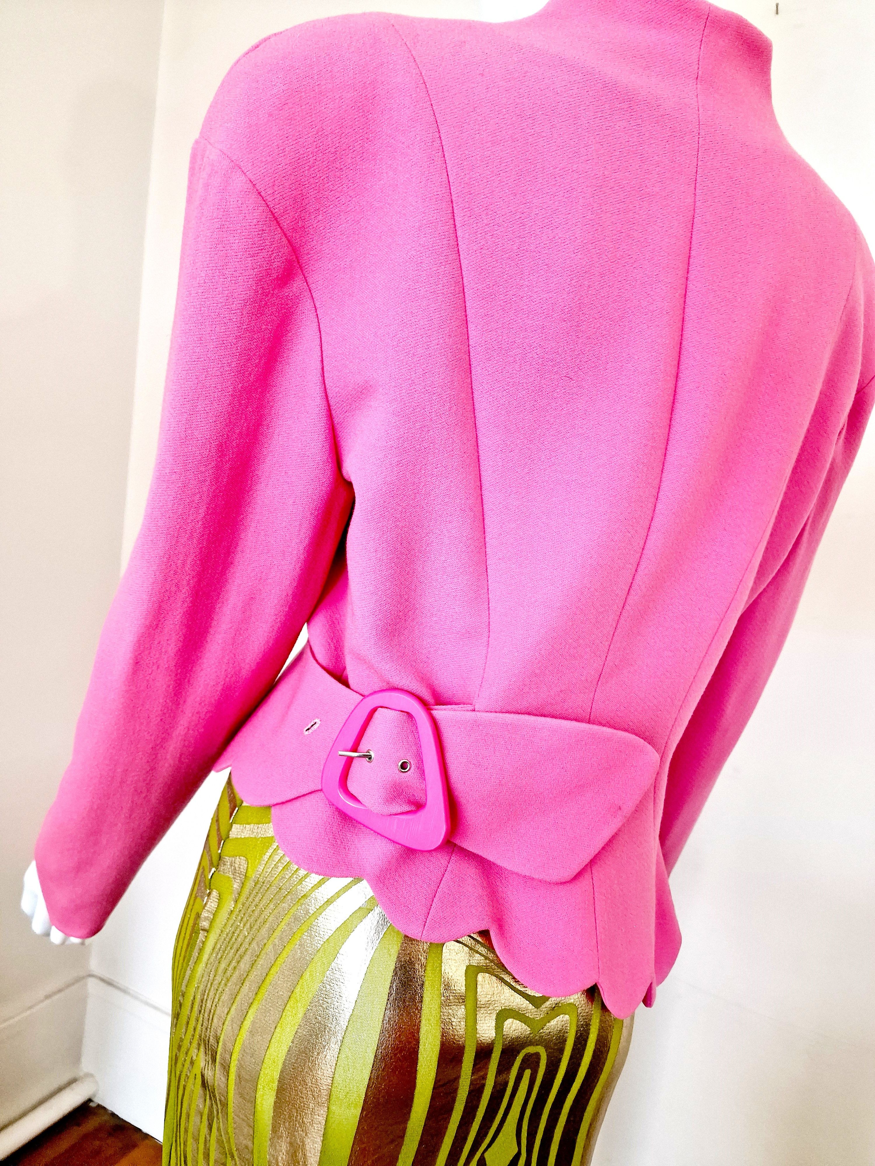 Thierry Mugler Thierry Mugler Asymmetrical Pink Rose Wrapped Large Jacket Size L / US 10 / IT 46 - 6 Thumbnail