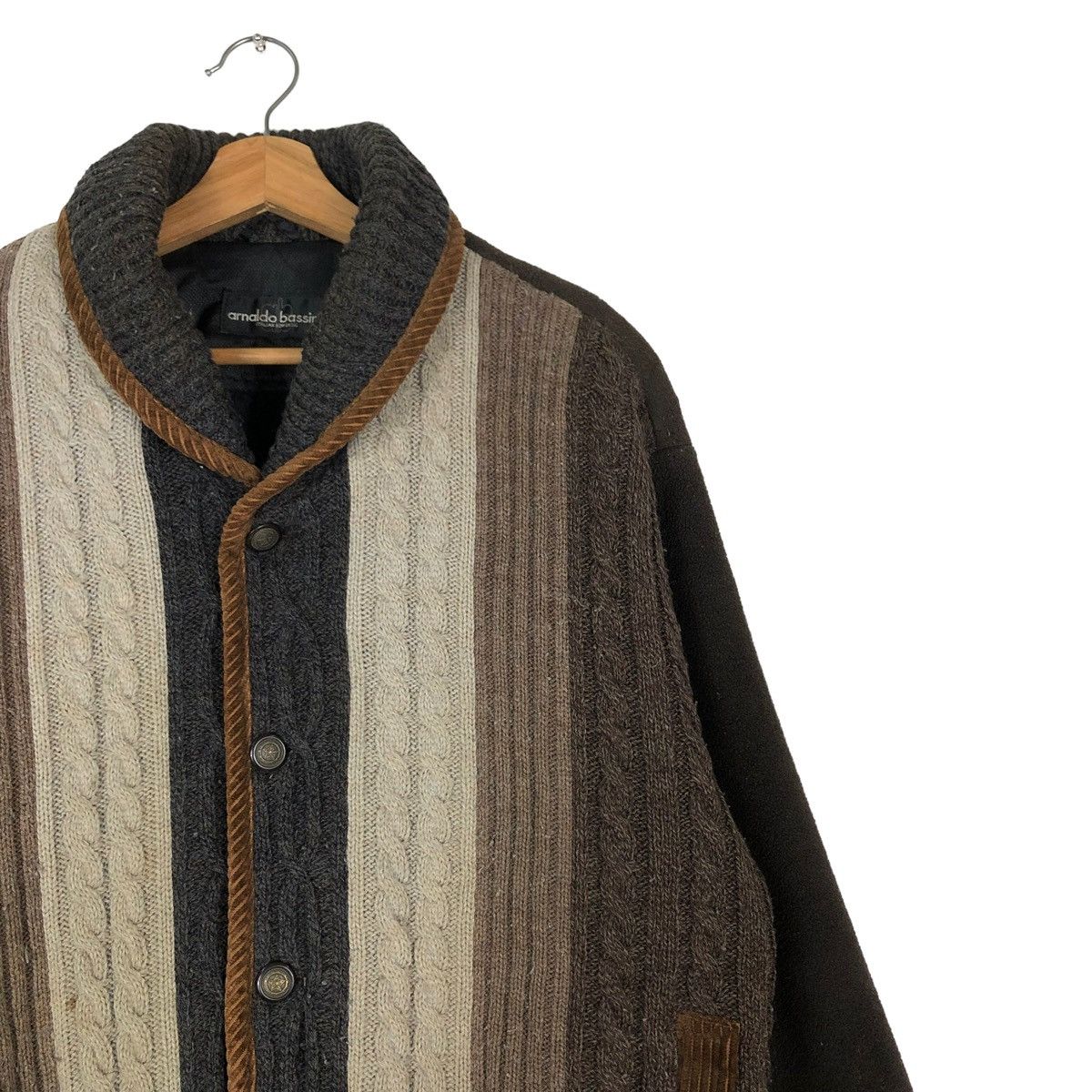 Japanese Brand 🔥VINTAGE BOMBER JACKET CARDIGAN KNIT ARNALDO BASSINI JAPAN Size US M / EU 48-50 / 2 - 6 Thumbnail