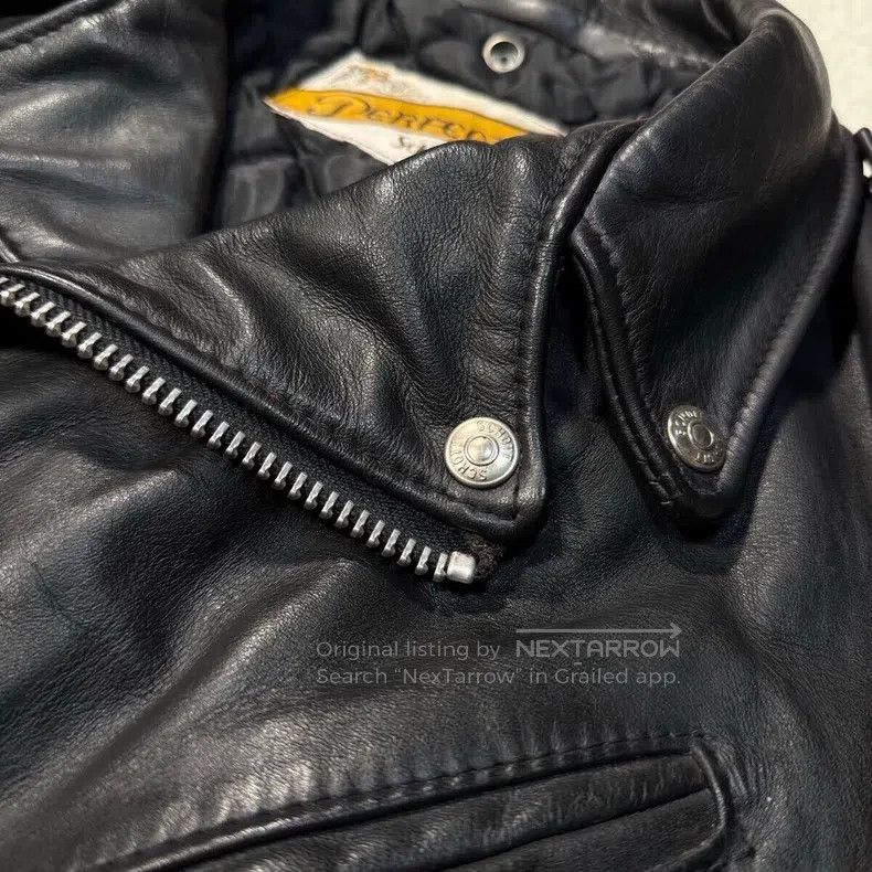 Schott Schott Cable-stayed leather jacket, heavy cowhide Size US L / EU 52-54 / 3 - 4 Thumbnail
