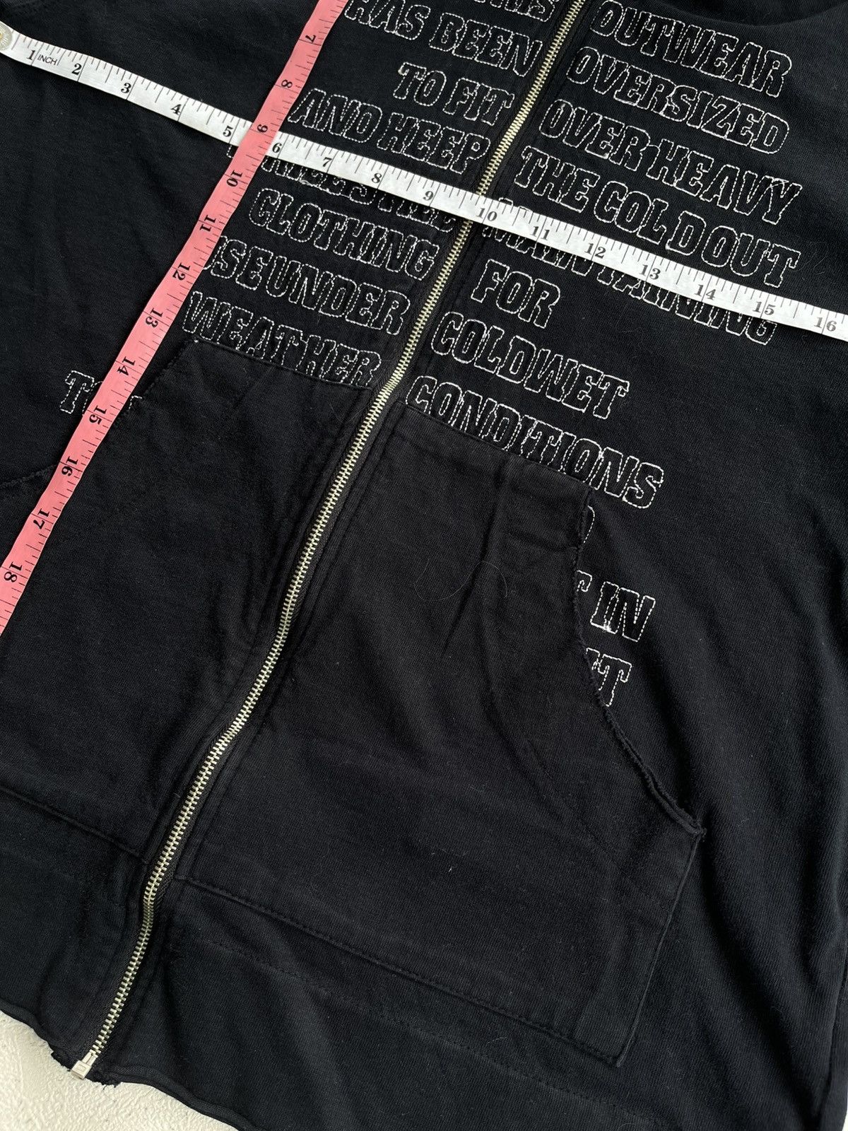 Hysteric Glamour Y2K C.P.Y Company Distressed Hoodie Fur Hood Poem Embroidery Size US M / EU 48-50 / 2 - 5 Thumbnail