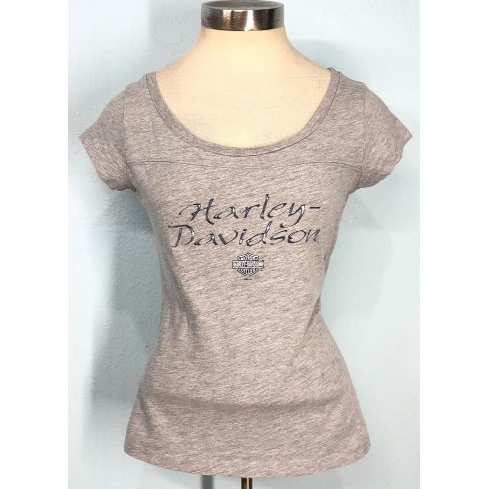 Harley Davidson × Vintage VTG 2005 Harley-Davidson T-shirt Medium Women S.CHARLESTÓN, Size M / US 6-8 / IT 42-44 - 3 Thumbnail