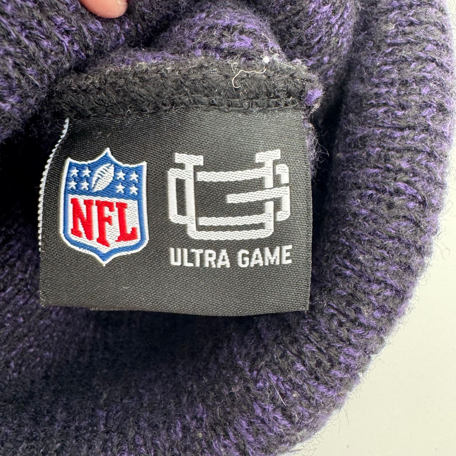NFL Baltimore Ravens Knit Beanie Hat NFL Ultra Game Size ONE SIZE - 4 Thumbnail