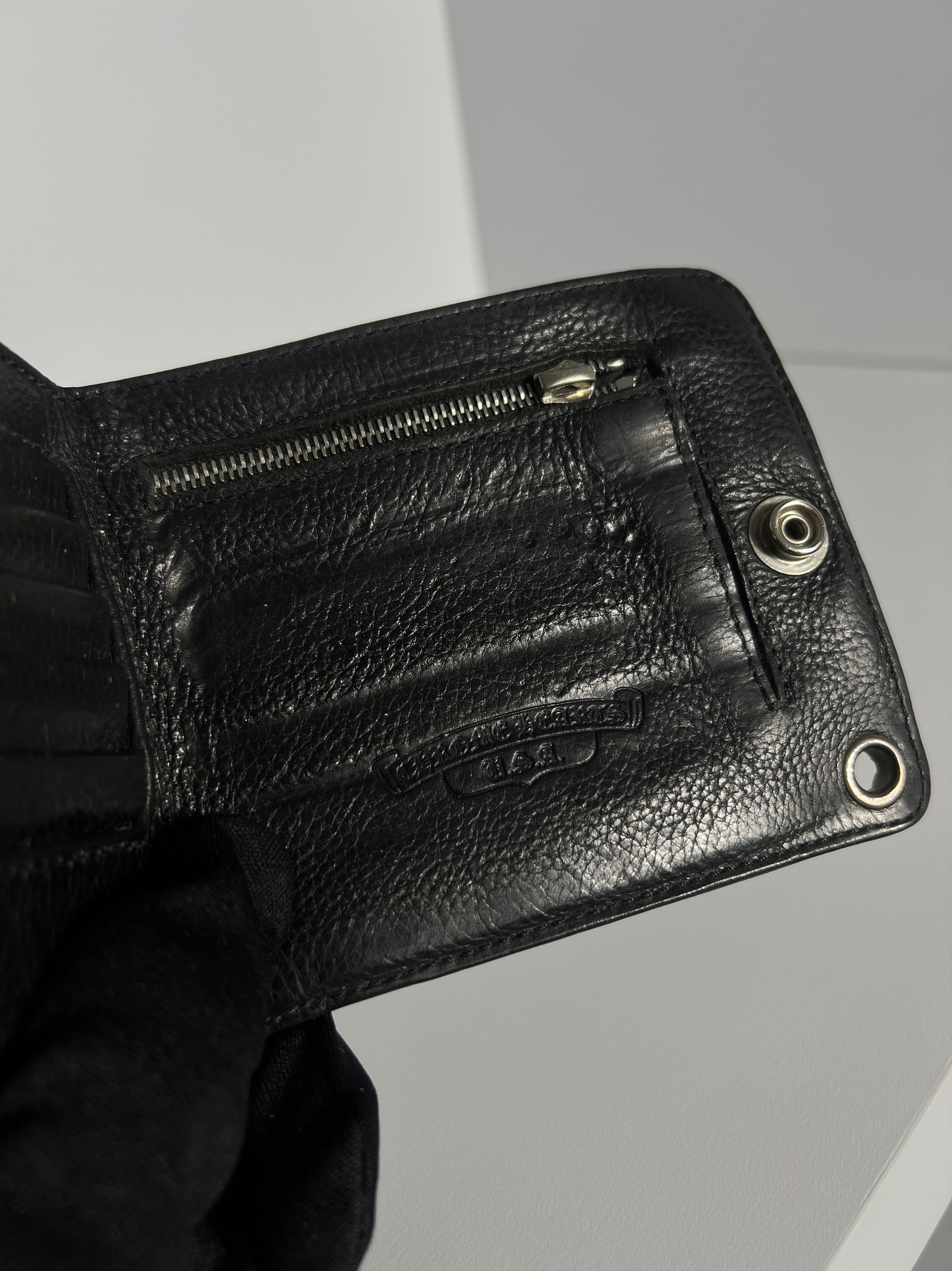 Chrome Hearts Chrome Hearts Bi-Fold Cross Ball Button Leather Wallet Size ONE SIZE - 6 Thumbnail