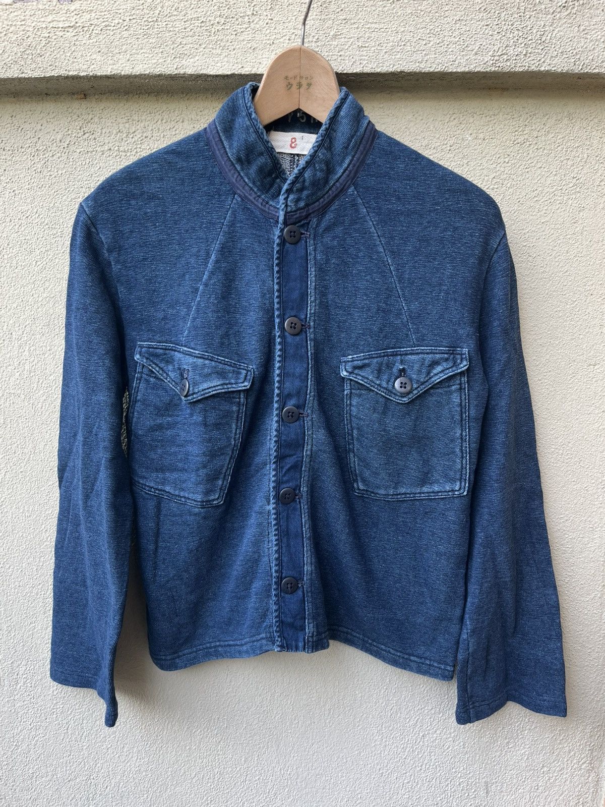 Double pocket Cotton jacket indigo dyed
