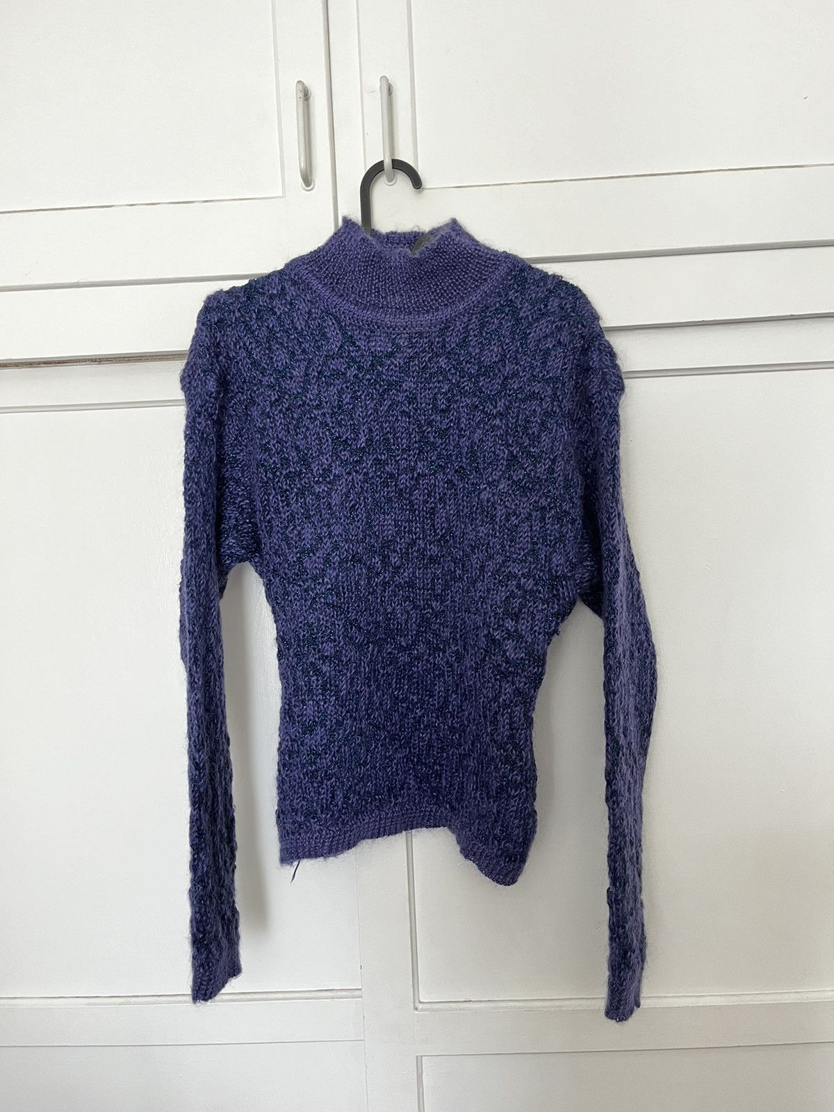 image of Vintage Christian Dior Separates Wool Sweater in Purple, Women's (Size Small)