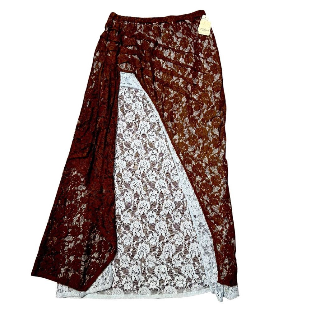 Free People NWT New $148 Free People Lace Iced Chocolate Combo Solene S Size 36" / US 14 / IT 50 - 2 Thumbnail