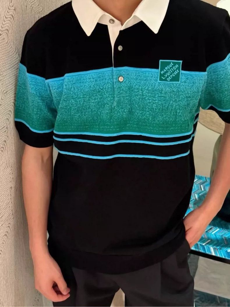 Louis Vuitton LV Louis Vuitton Logo Short Sleeve Polo Shirt -2505 Size US XXL / EU 58 / 5 - 5 Thumbnail