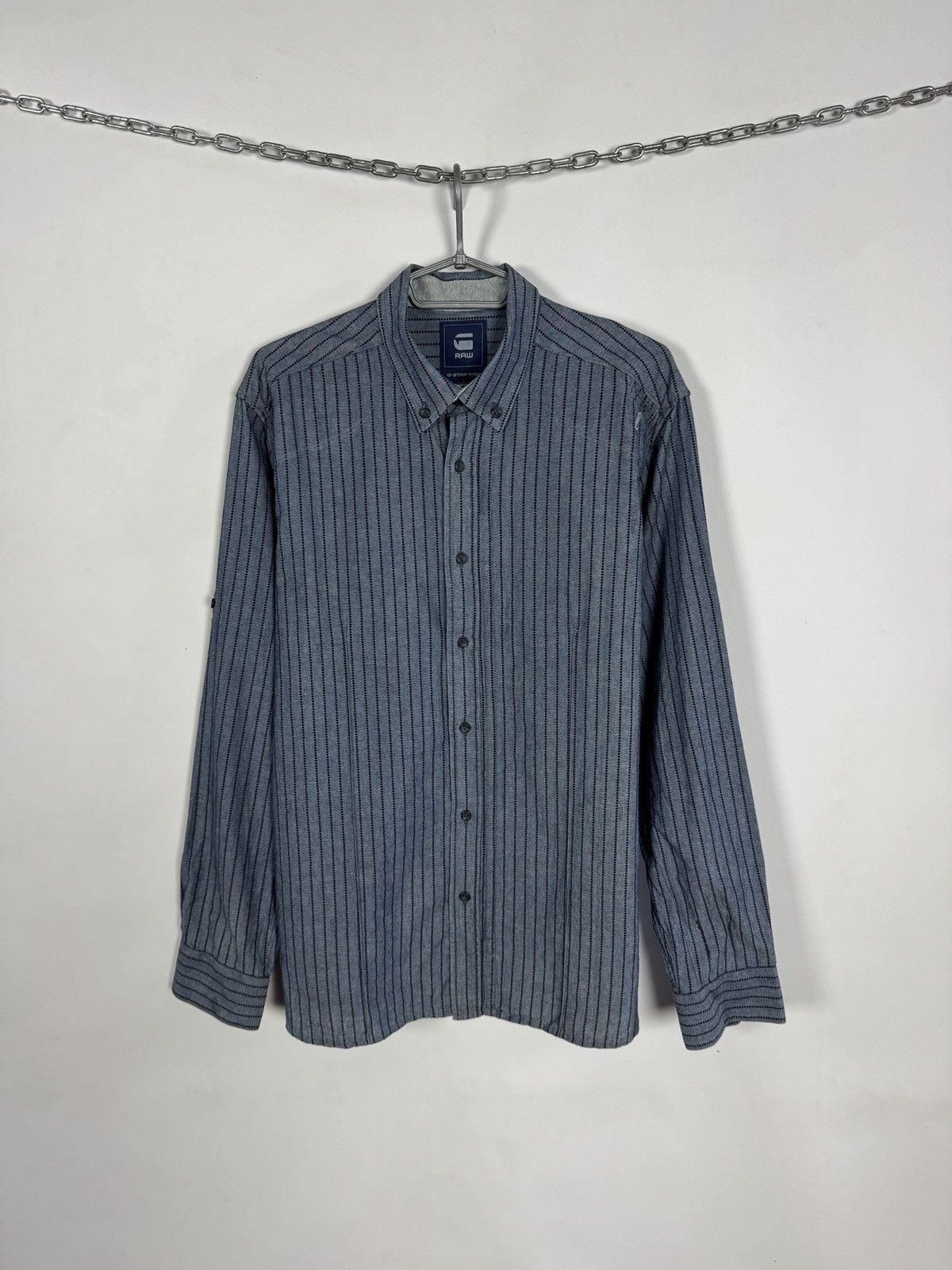 G-Star G-Star Raw Modernist Penn Striped Long Sleeve Striped Shirt Size US XXL / EU 58 / 5 - 1 Thumbnail