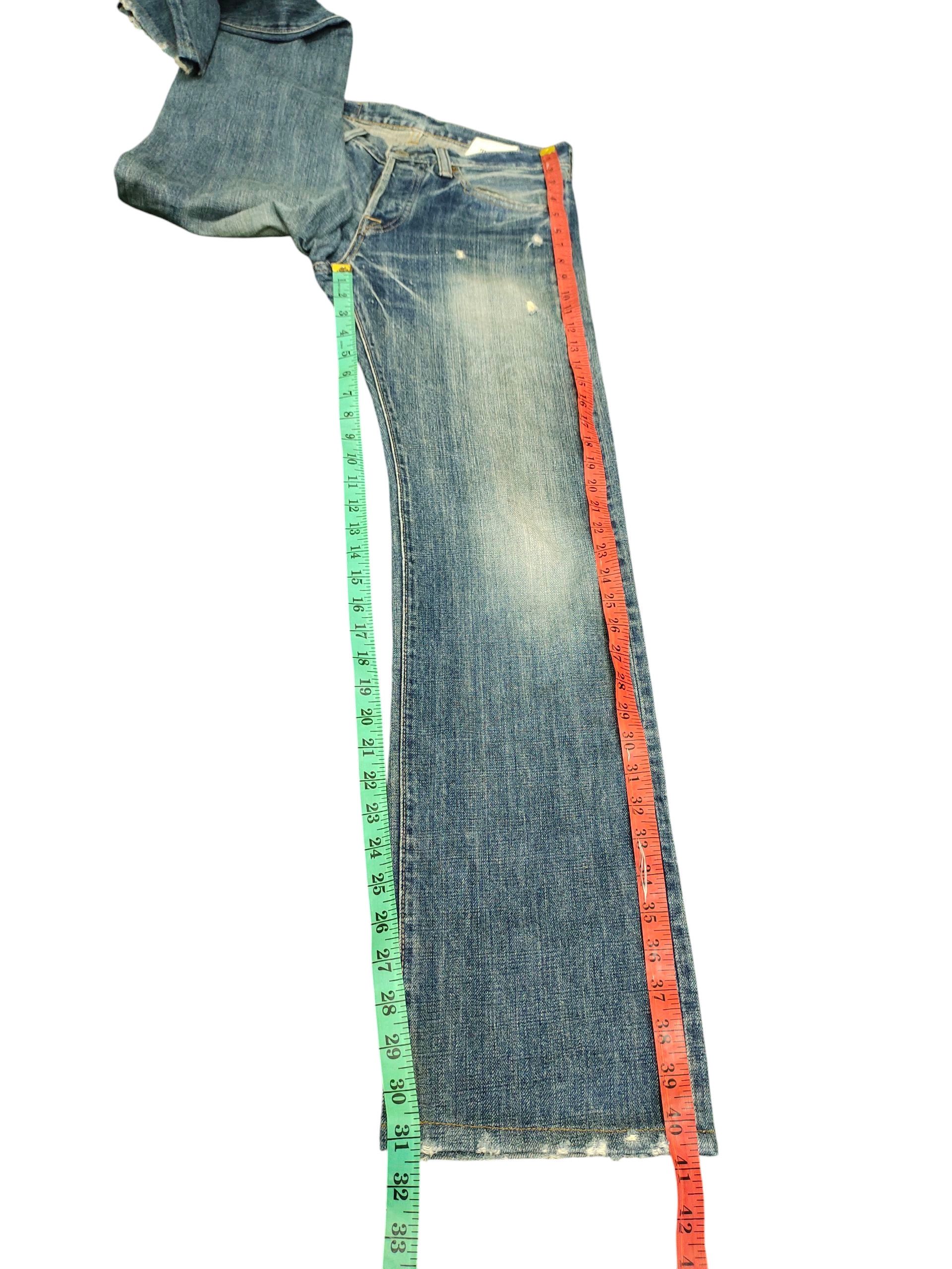 Comme des Garcons × Undercover Quadro Japan Clawmark Distress Faded Denim Jeans Size US 30 / EU 46 - 15 Thumbnail