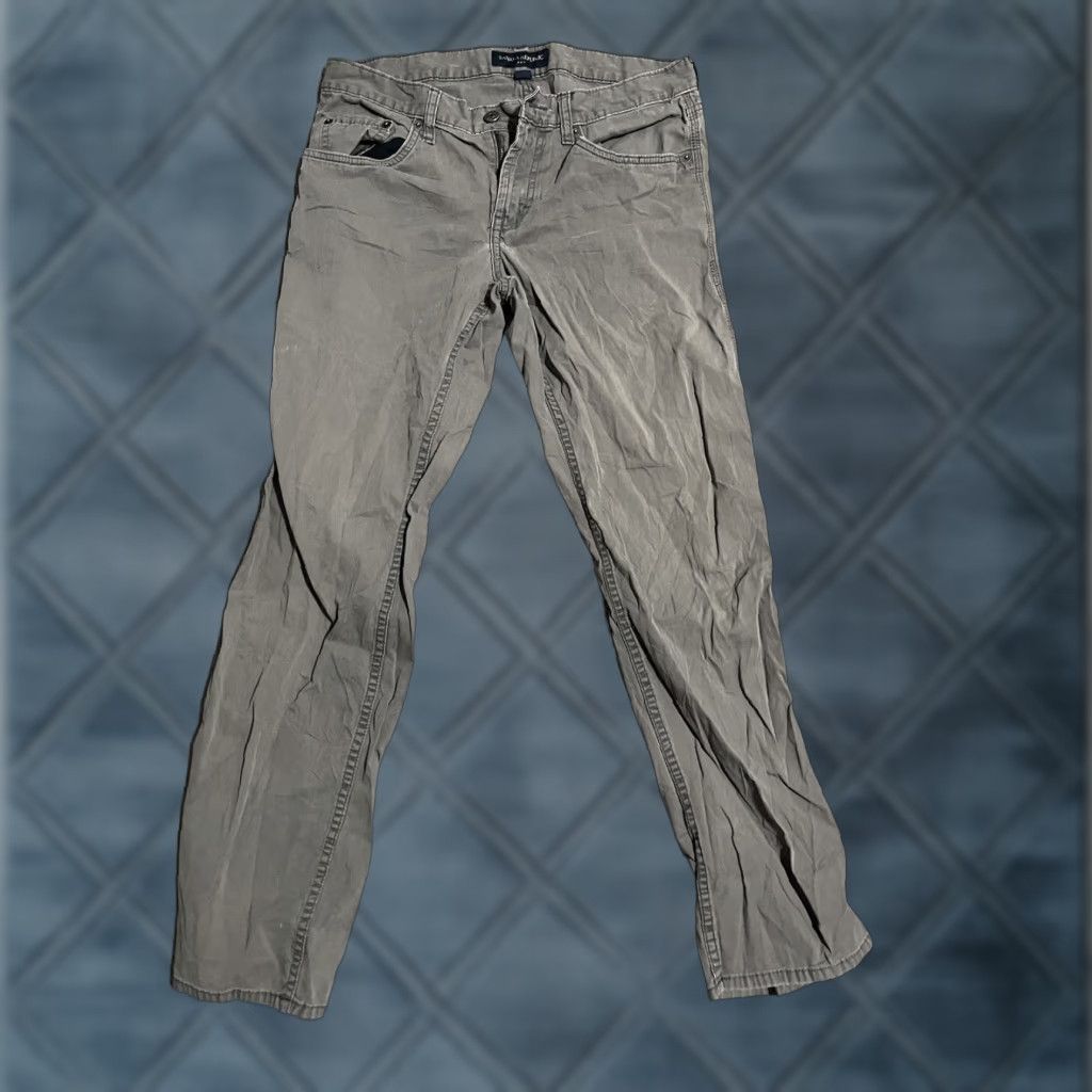 Banana Republic VINTAGE Banana Republic Pants Cargo 31x32 Gray Cotton Duck Flap Pocket Trousers Mens Regular 31in Inseam 32in Size US 31 - 1 Thumbnail
