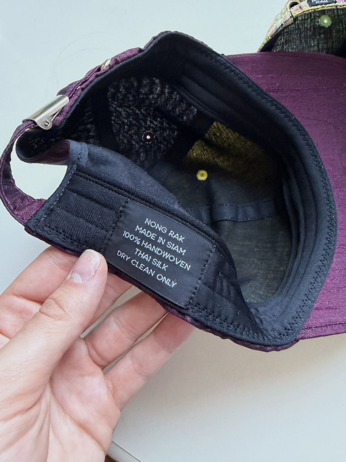 Other Nong Rak Silk Baseball Hat (Wine/Acid) Size ONE SIZE - 5 Thumbnail
