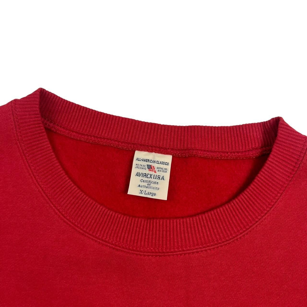 Avirex Vintage Avirex Sweatshirt Red - Extra Large Size US XL / EU 56 / 4 - 5 Thumbnail