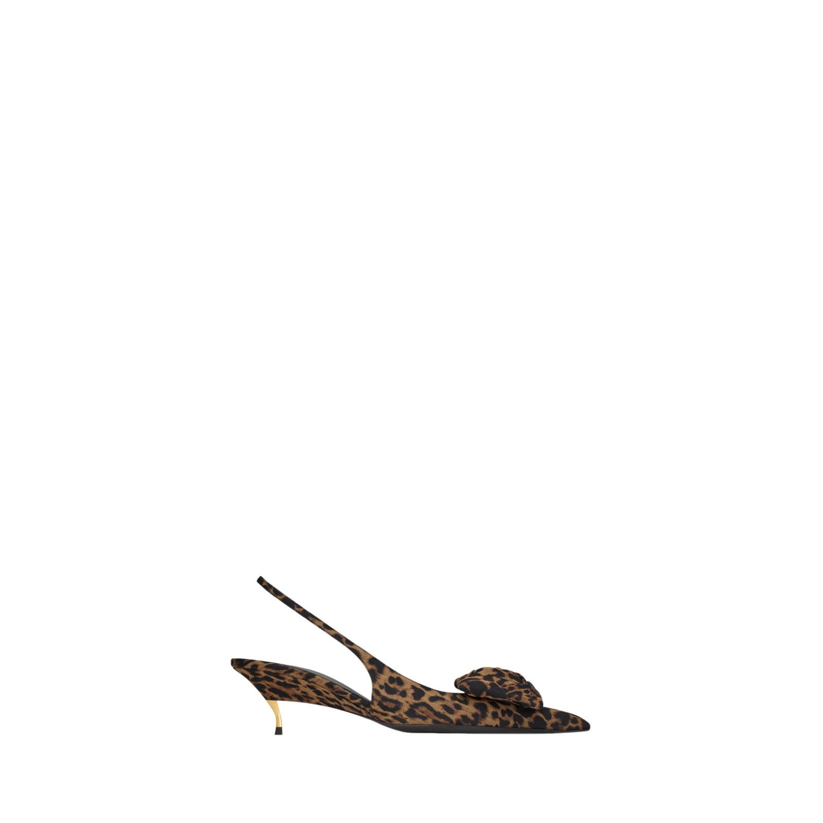 SAINT LAURENT Dakota $1450 Leopard Slingback Pumps New & Aut