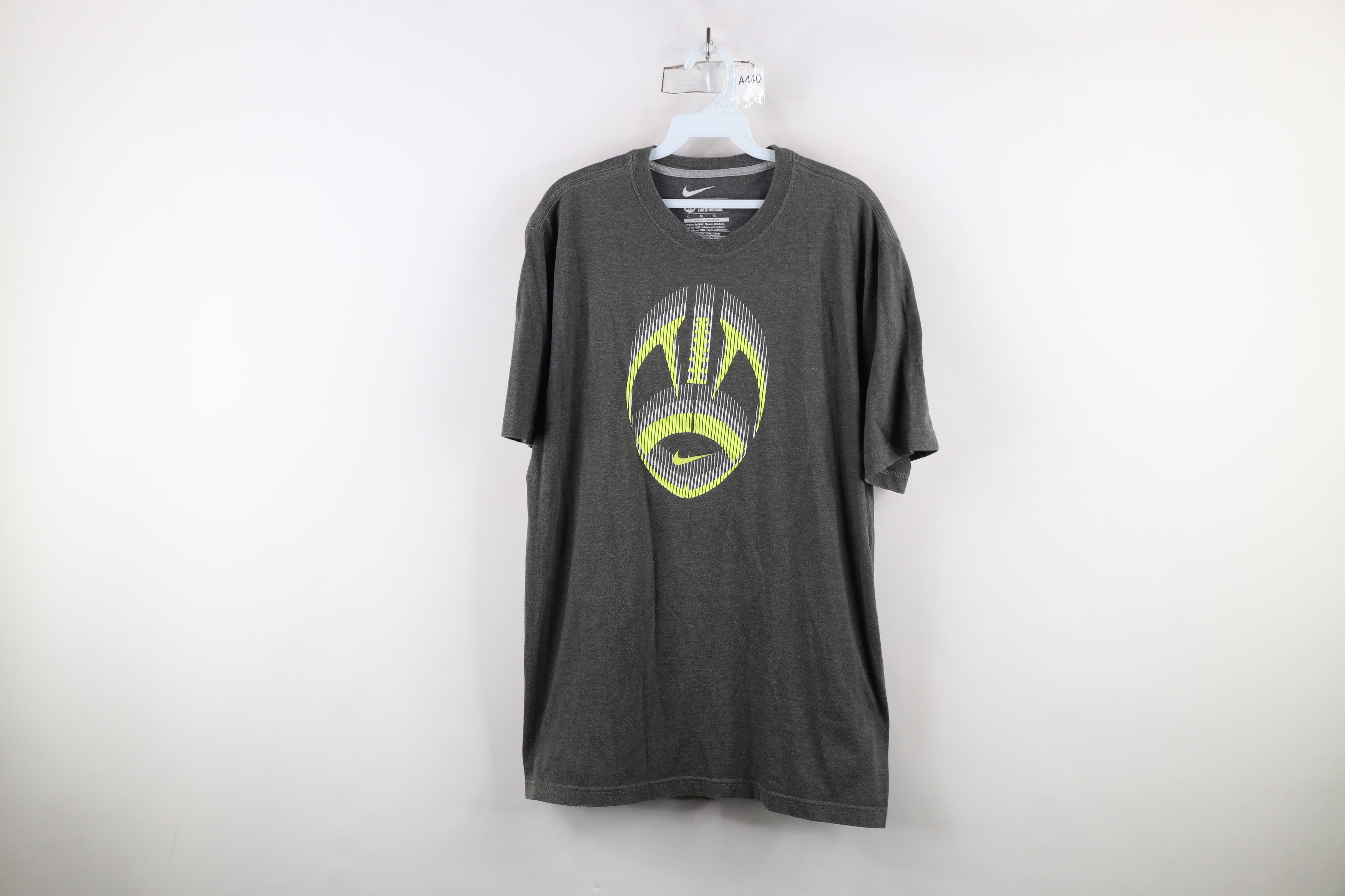 Nike × Vintage Vintage Nike Football Center Swoosh Short Sleeve T-Shirt Size US XL / EU 56 / 4 - 1 Thumbnail