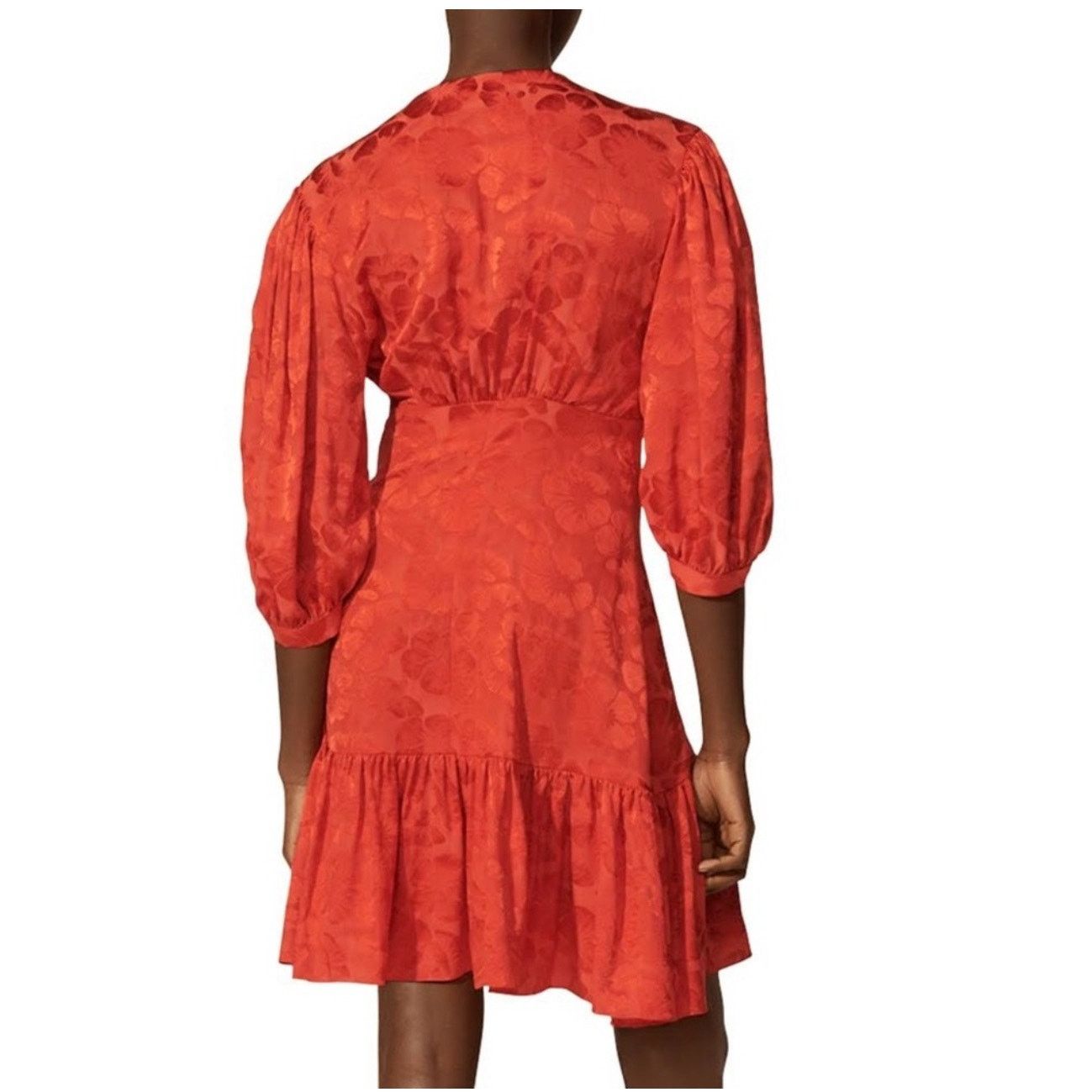 Sandro Sandro Paris Azelie Silk-Blend Mini Dress, NWT, Size 36 Size S / US 4 / IT 40 - 3 Thumbnail