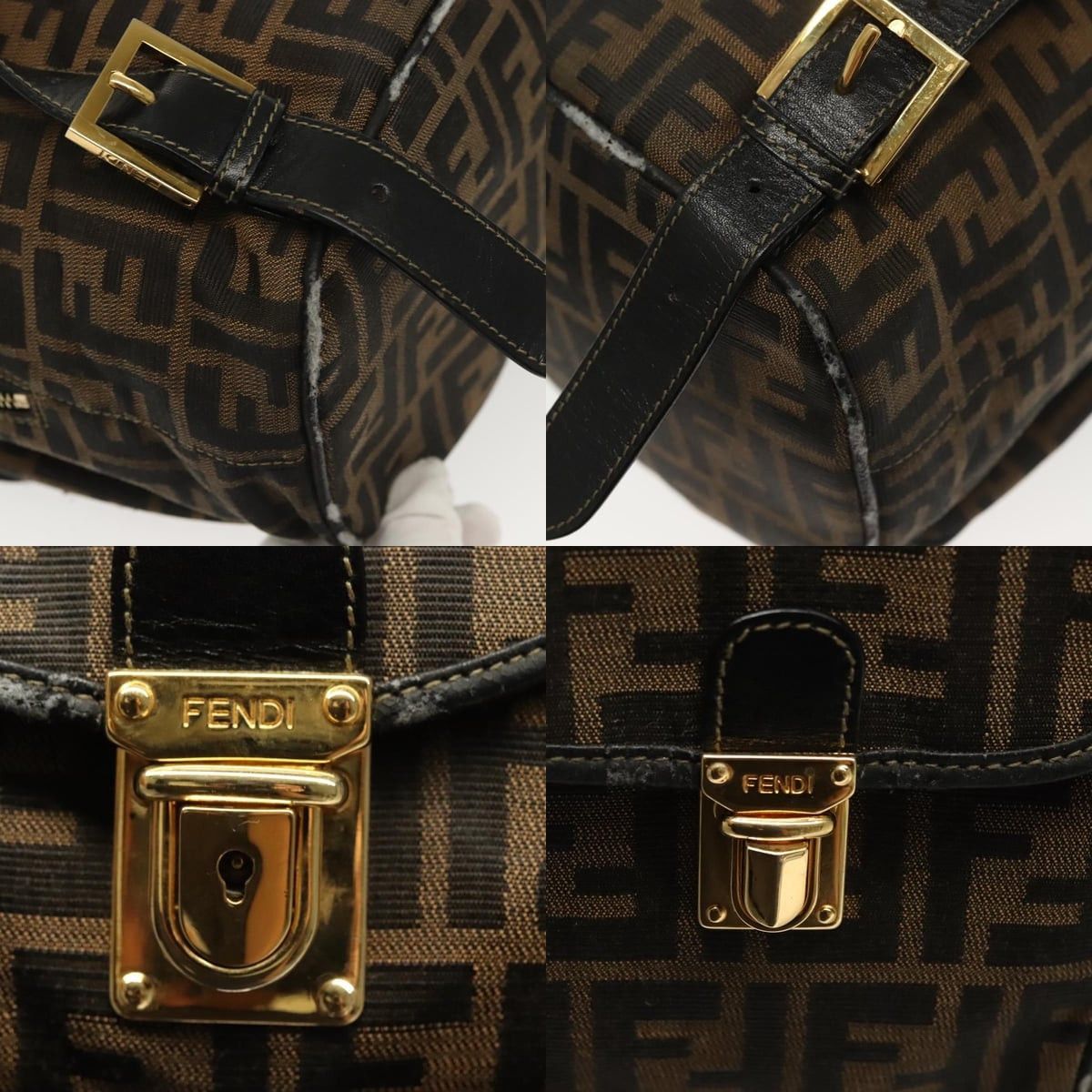 Fendi FENDI Zucca Canvas Backpack Black Brown Size ONE SIZE - 11 Thumbnail