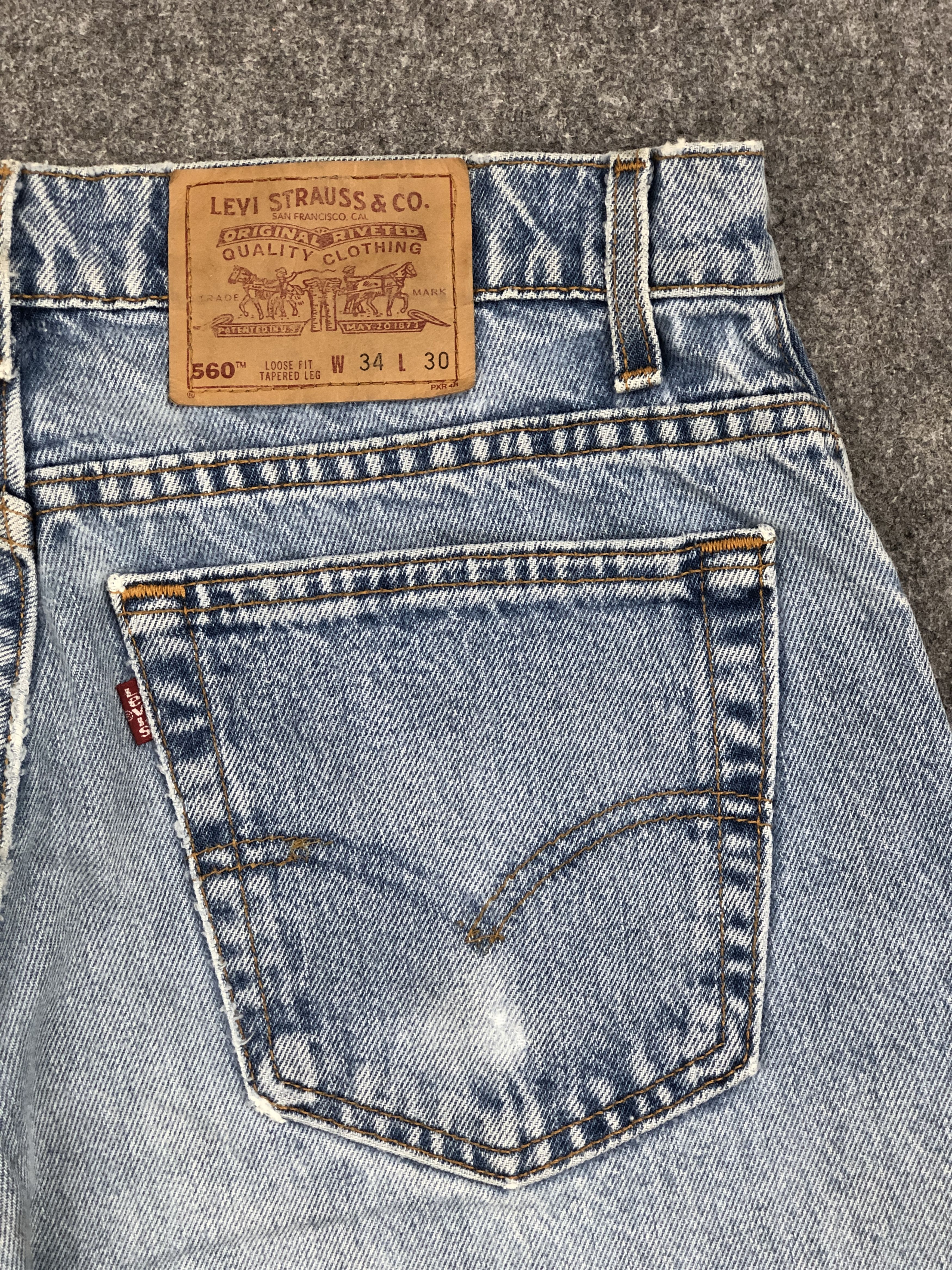 Levi's Vintage 90s Levis 550 Faded Blue Jeans 33x29 S0021 Size US 33 - 11 Thumbnail