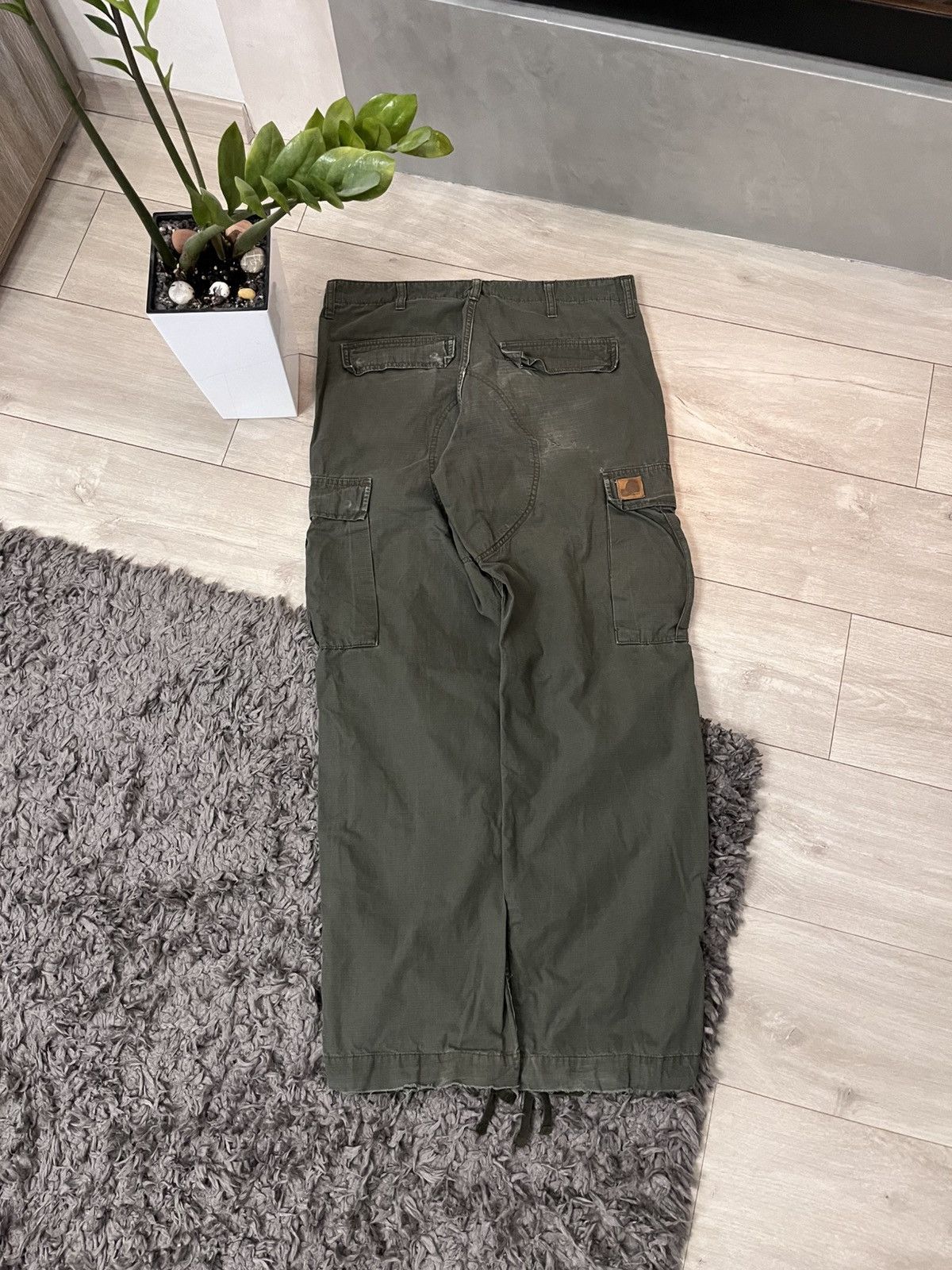 Carhartt 🔥TRASHED CARHARTT BAGGY MULTIPOCKET CARGO Y2K PANTS GORPCORE Size US 32 / EU 48 - 4 Thumbnail