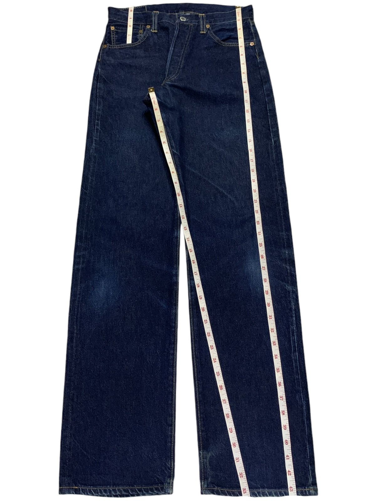 Levi's Vintage 90s Levis 501XX Big E Selvedge Raw Denim Button 555 Size US 29 - 15 Thumbnail