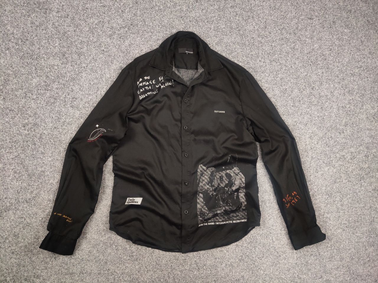 Band Of Outsiders × Designer × Hysteric Glamour Band of Outsiders brand Japan Design All Logo Button Shirt Size US S / EU 44-46 / 1 - 9 Thumbnail