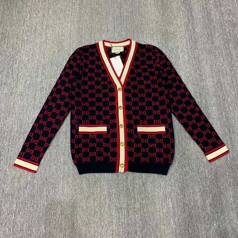 Gucci Gucci Double G old-fashioned full-printed knit cardigan jac Size US XS / EU 42 / 0 - 1 Thumbnail