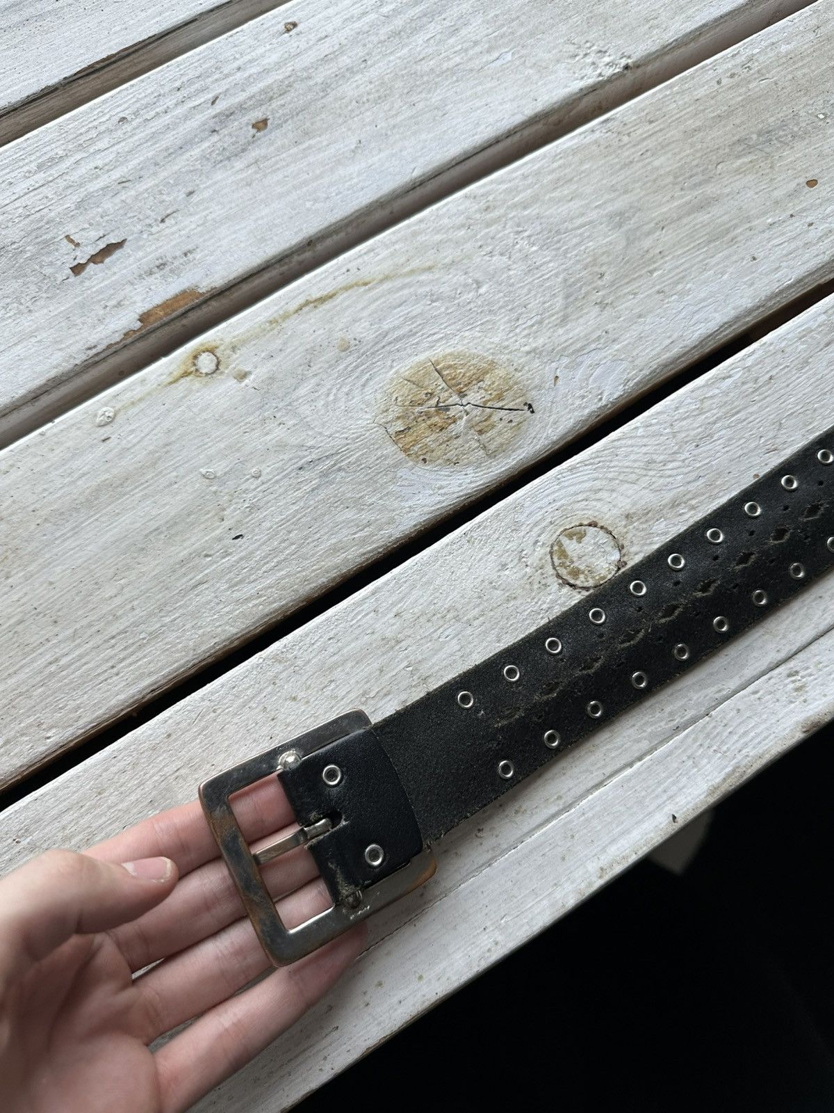 Japanese Brand 🚨Vintage Crazy Metal Belt Drip Japanese Hype bb Simon Size ONE SIZE - 6 Thumbnail