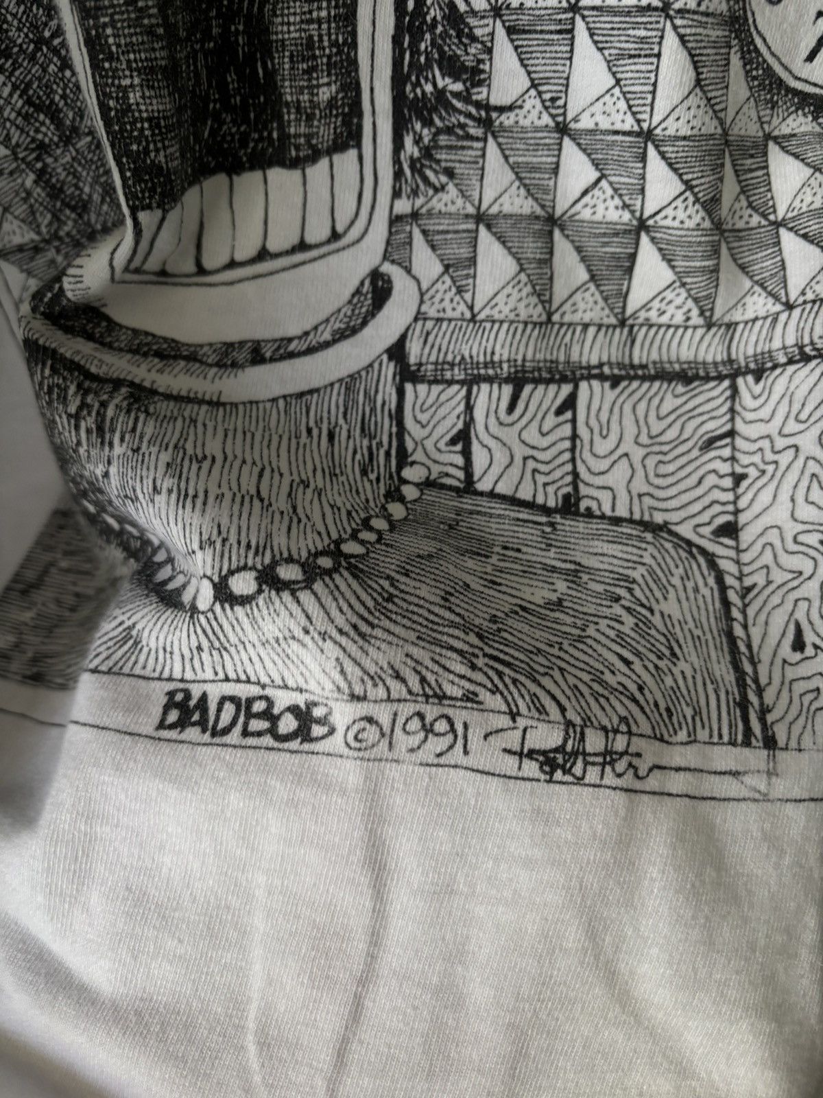 Vintage Vintage Badbob ©️1991 T-shirt Size US L / EU 52-54 / 3 - 5 Thumbnail
