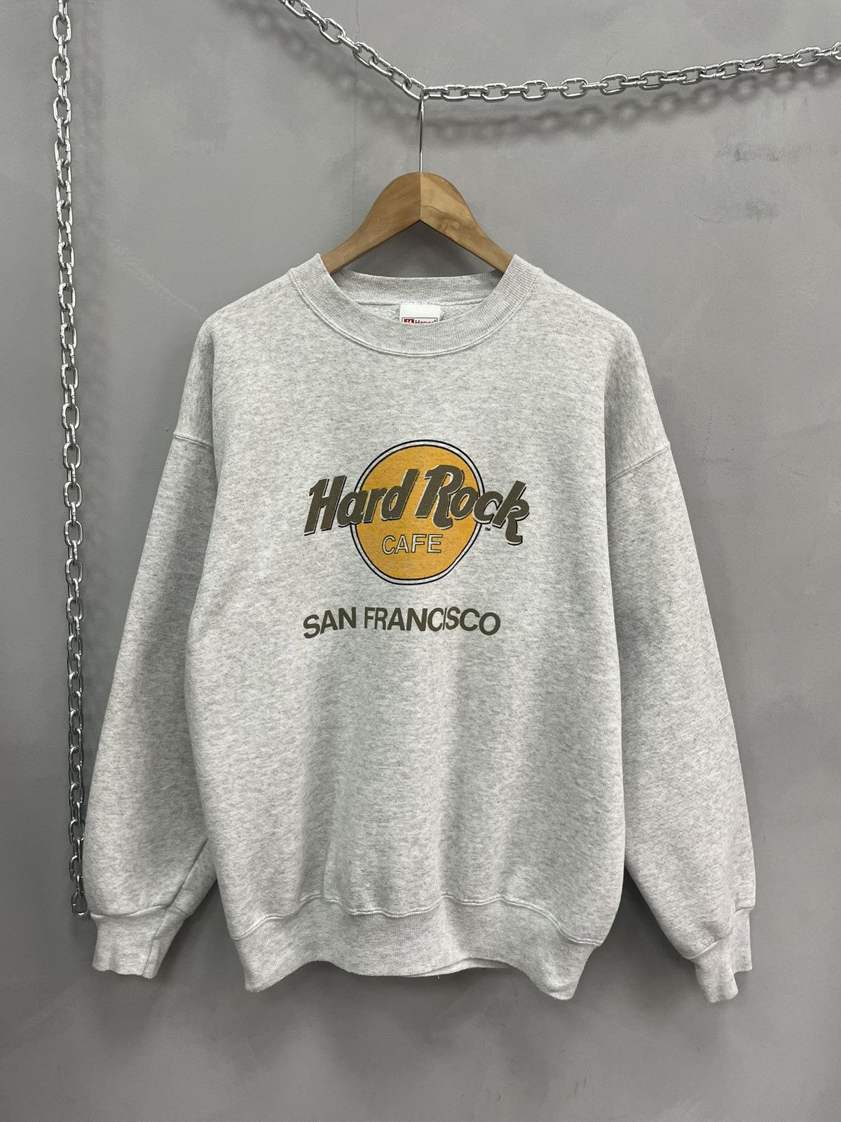 Hanes 90s retro Hard Rock cafe San Francisco sweatshirt Size US L / EU 52-54 / 3 - 1 Thumbnail