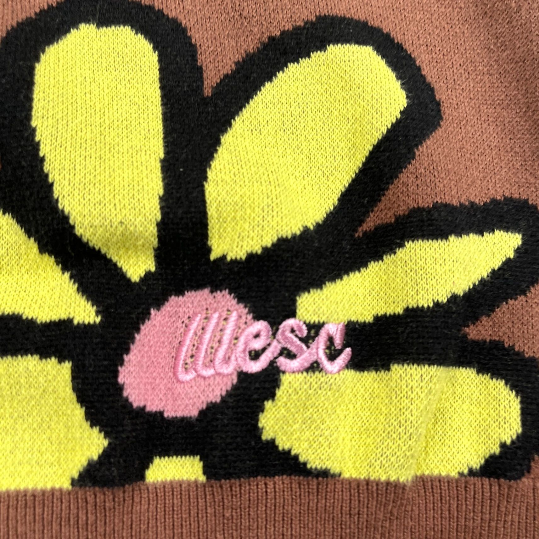 WeSC WESC Knit Shirt Medium Brown Yellow Flower Button Up Short Sleeve NWT Size US M / EU 48-50 / 2 - 2 Thumbnail