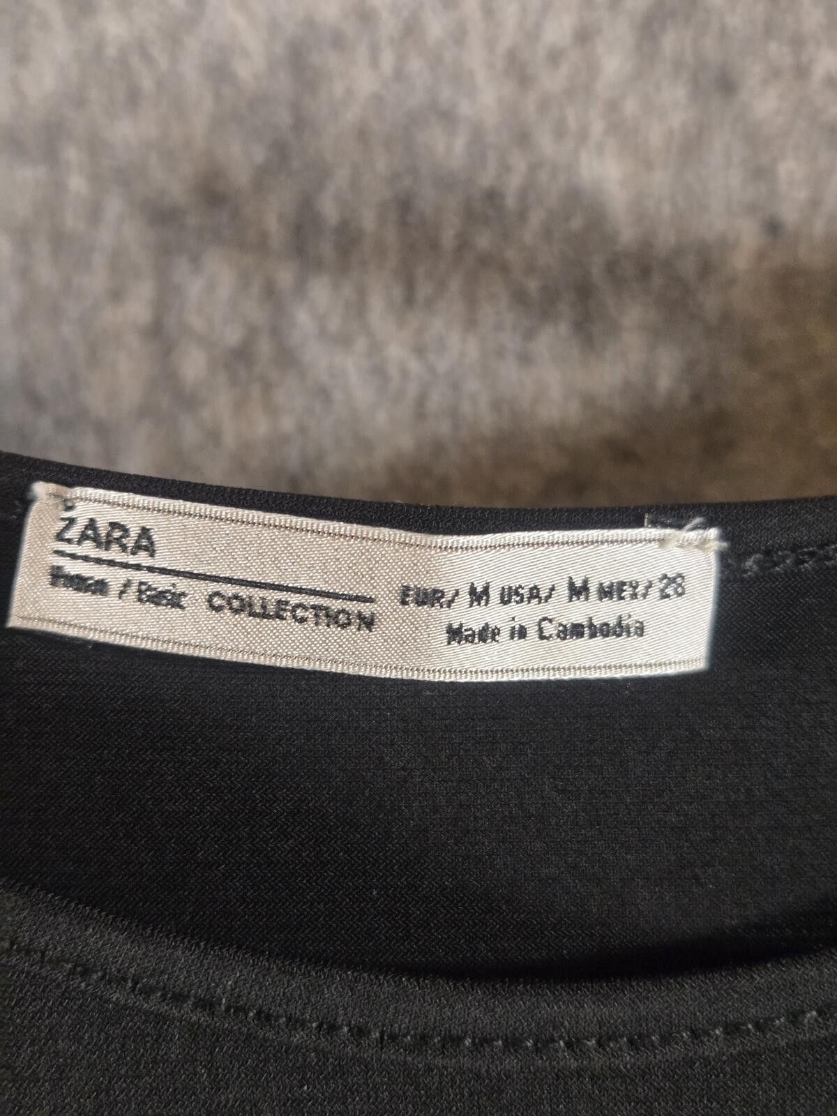 Zara Zara Black Mesh Puff Sleeve Bodysuit Size M Whimsigoth Fairy Size M / US 6-8 / IT 42-44 - 4 Thumbnail