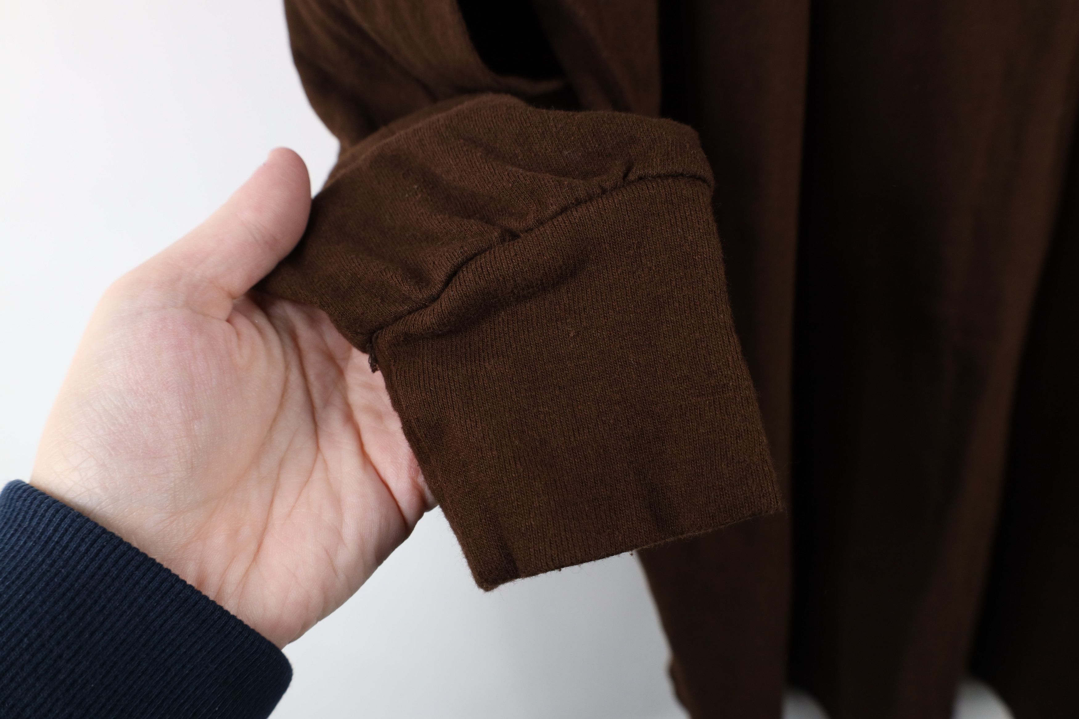 Vintage Vintage 90s Streetwear Faded Blank Long Sleeve T-Shirt Brown Size US XL / EU 56 / 4 - 7 Thumbnail