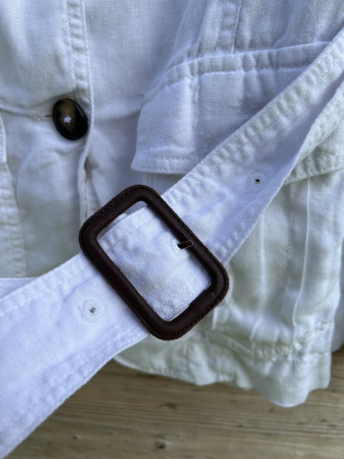 Burberry Vintage Burberry London Linen Belted Light Jacket Size M / US 6-8 / IT 42-44 - 5 Thumbnail