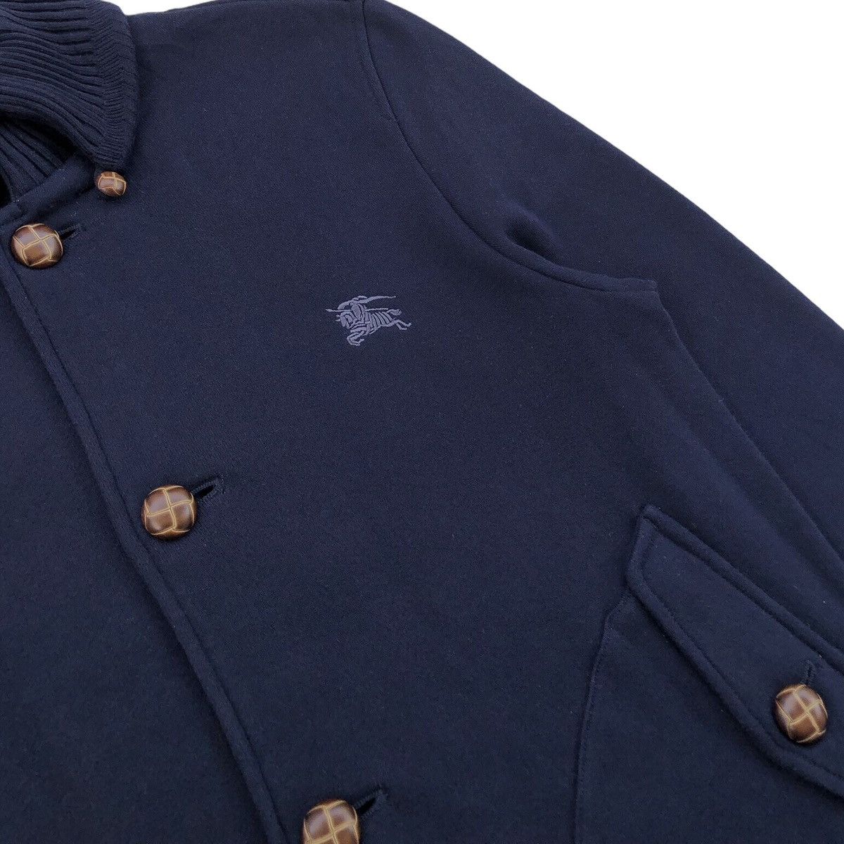 Burberry Burberry Black Label Faux Leather Buckle Button Sweater Size US M / EU 48-50 / 2 - 4 Thumbnail