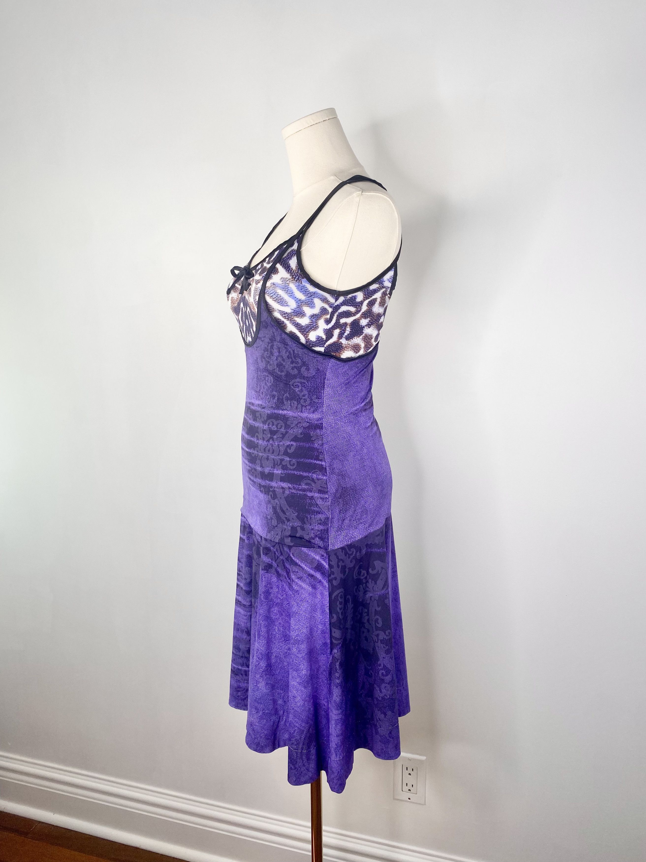 Just Cavalli Just Cavalli - Purple / Animal Print Asymmetrical Dress Size S / US 4 / IT 40 - 4 Thumbnail
