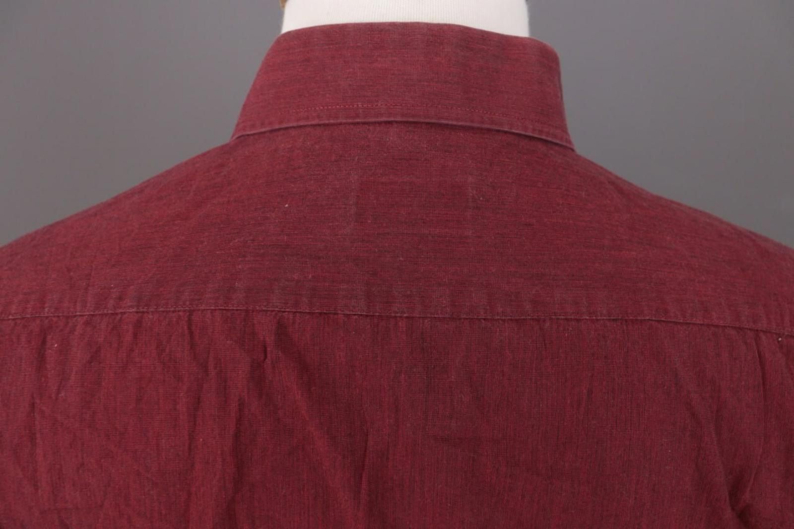 Paul Smith Vintage Paul Smith Burgundy Down Dress Shirt Size 43 Size US M / EU 48-50 / 2 - 12 Thumbnail