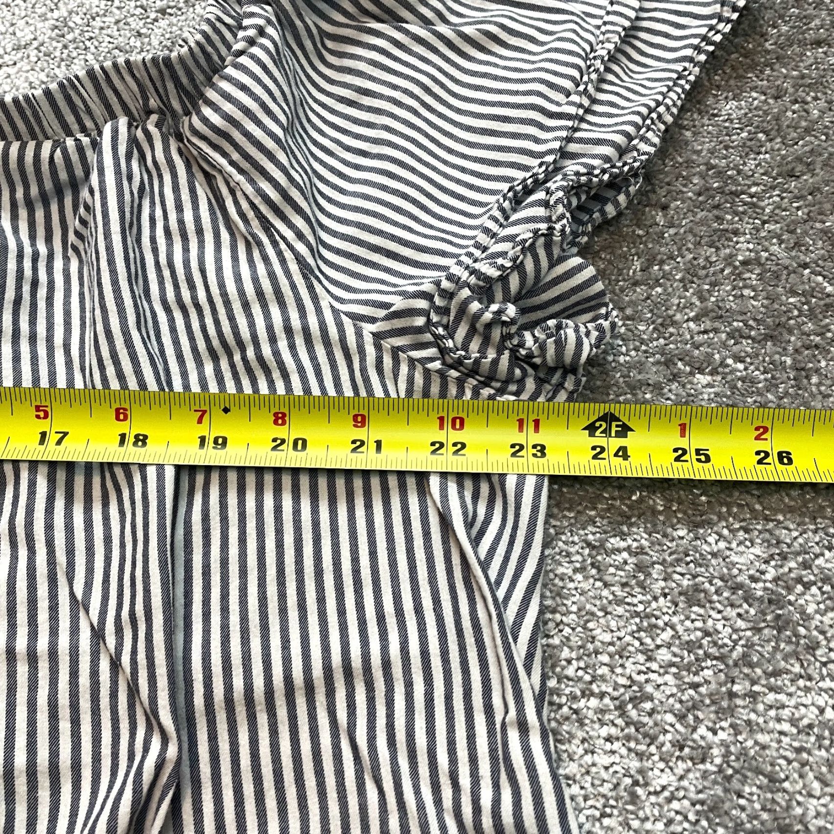 Old Navy VINTAGE Old Navy Peasant Top Blouse Shirt Womens 2X Plus Blue Striped Off the Shoulder Size XXL / US 16-18 / IT 52-54 - 4 Thumbnail