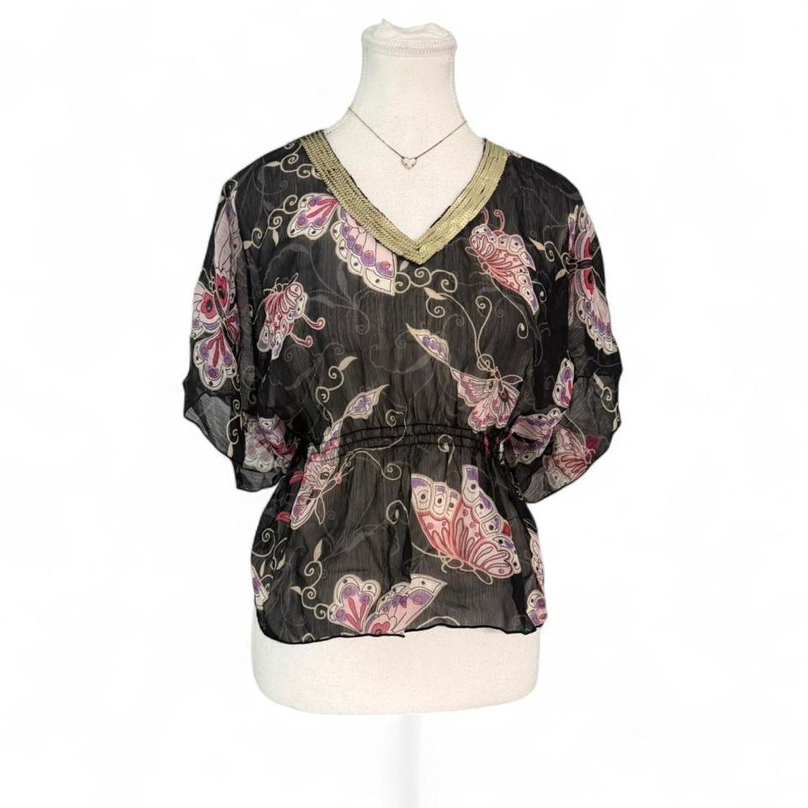 Other Mary Kate & Ashley Y2K 2000 Belle Sleeve Cinched Top size XS Size XS / US 0-2 / IT 36-38 - 1 Thumbnail
