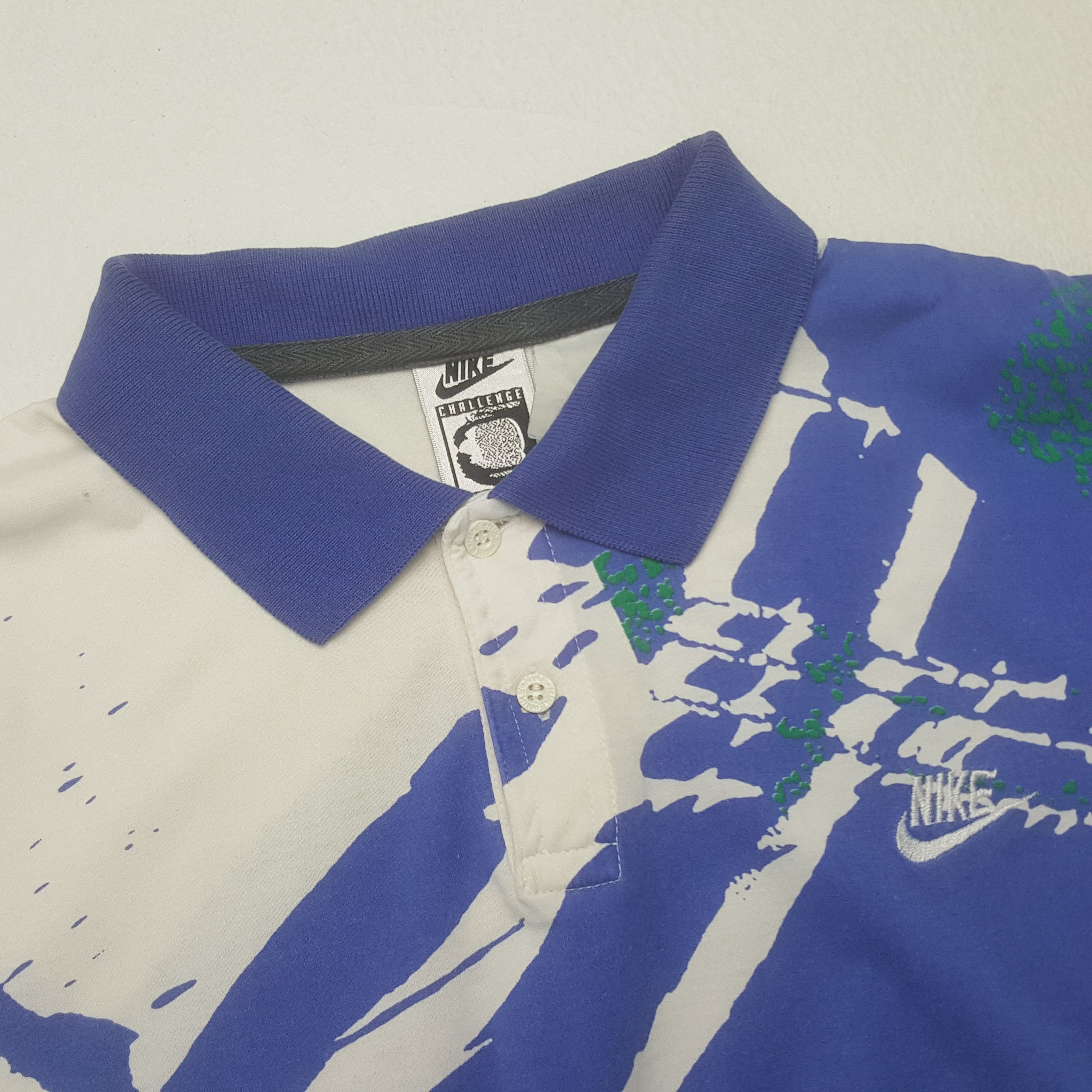 Nike × Vintage Vintage Nike Challenge Court Tennis Retro Polo Shirt Size US M / EU 48-50 / 2 - 4 Thumbnail