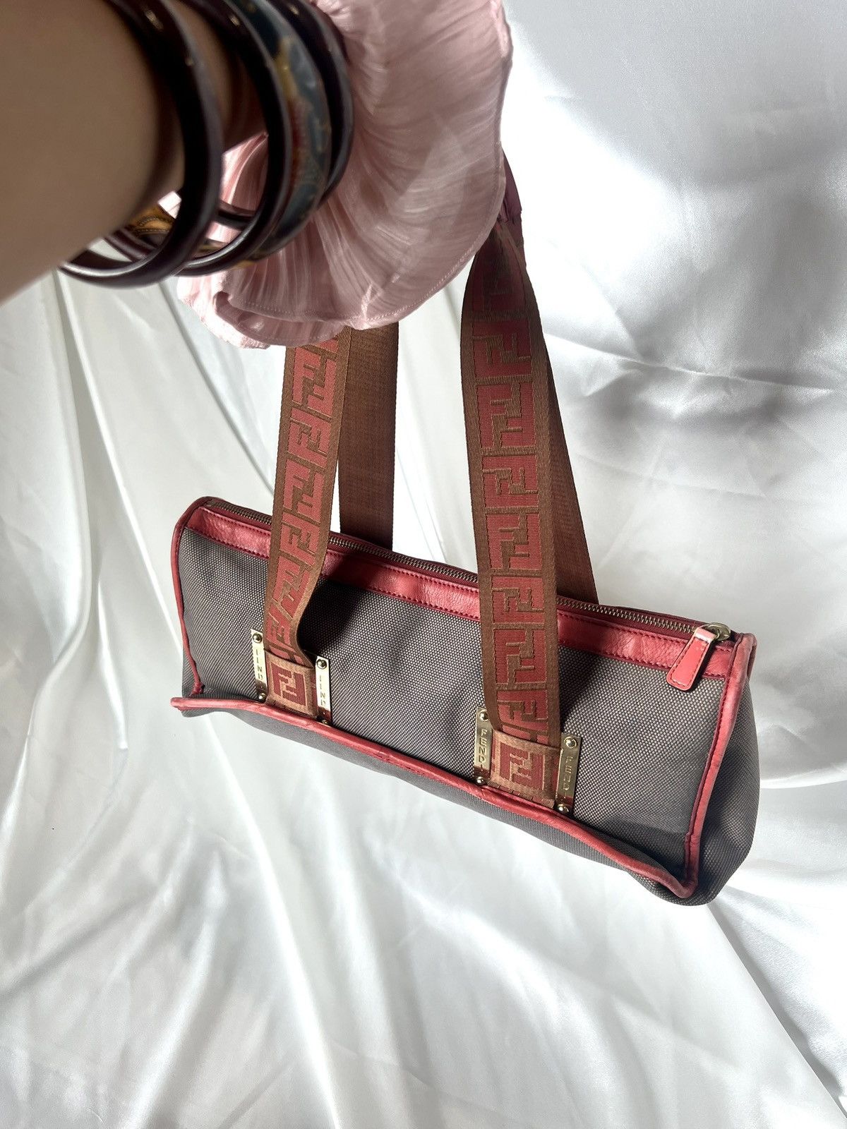 Fendi Fendi Zucca Canvas Tote – Red Trim Edition Size ONE SIZE - 2 Thumbnail
