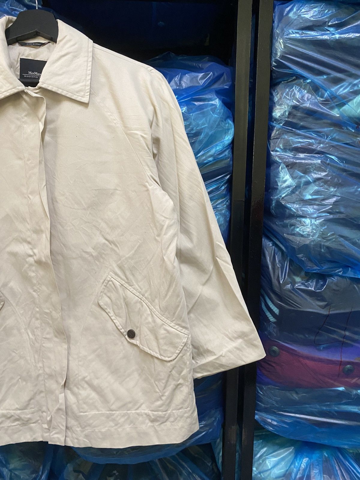 Max Mara × Weekend Max Mara MaxMara Weekend Line Beige Cotton-Nylon Blend Jacket Size M / US 6-8 / IT 42-44 - 4 Thumbnail