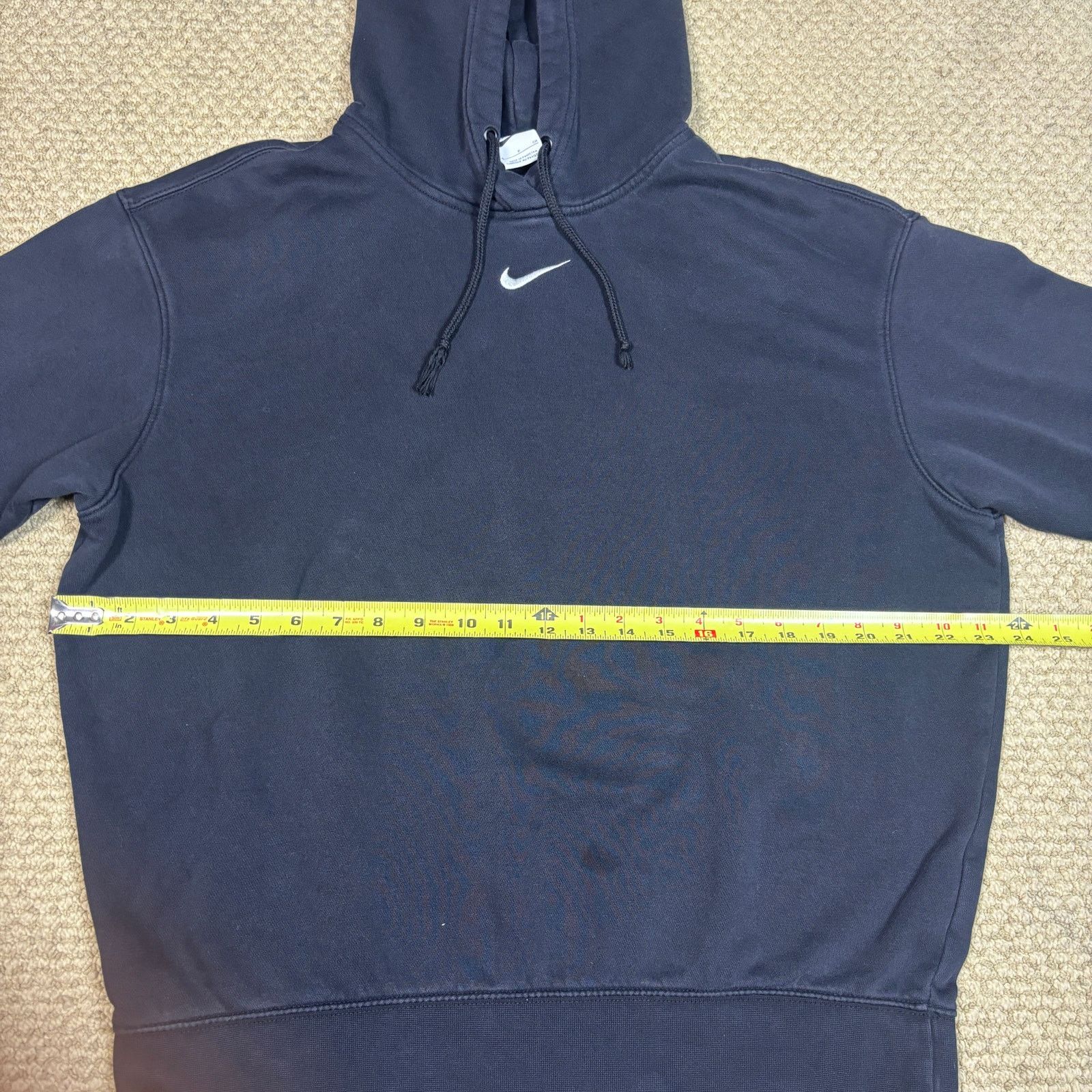 Nike y2k 2000s style Nike center swoosh black hoodie Small Size US S / EU 44-46 / 1 - 5 Thumbnail