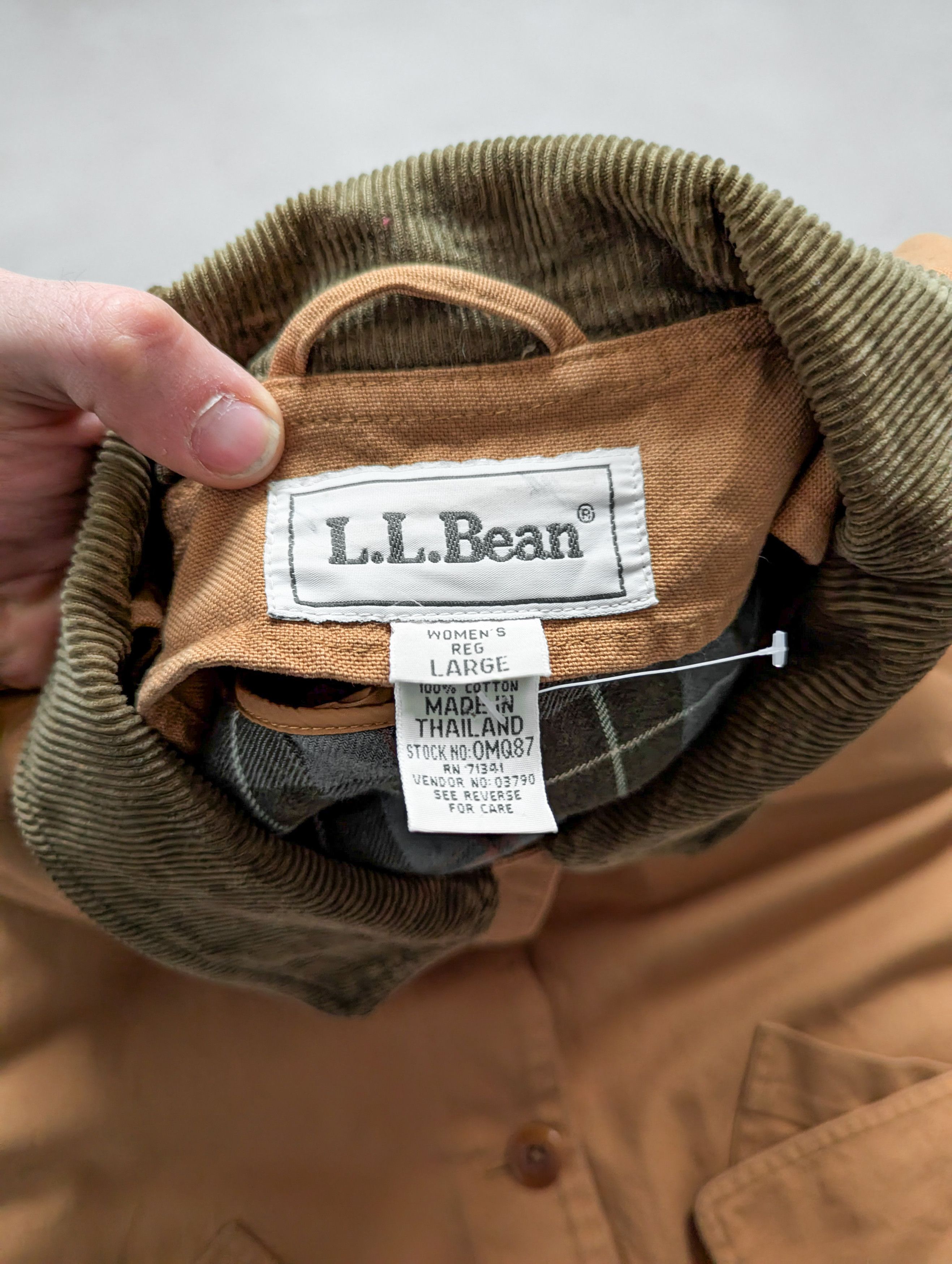 L.L. Bean × Vintage Vintage 90’ L.L. Chore Jacket + Lining Brown Denim Lined Size M / US 6-8 / IT 42-44 - 14 Thumbnail