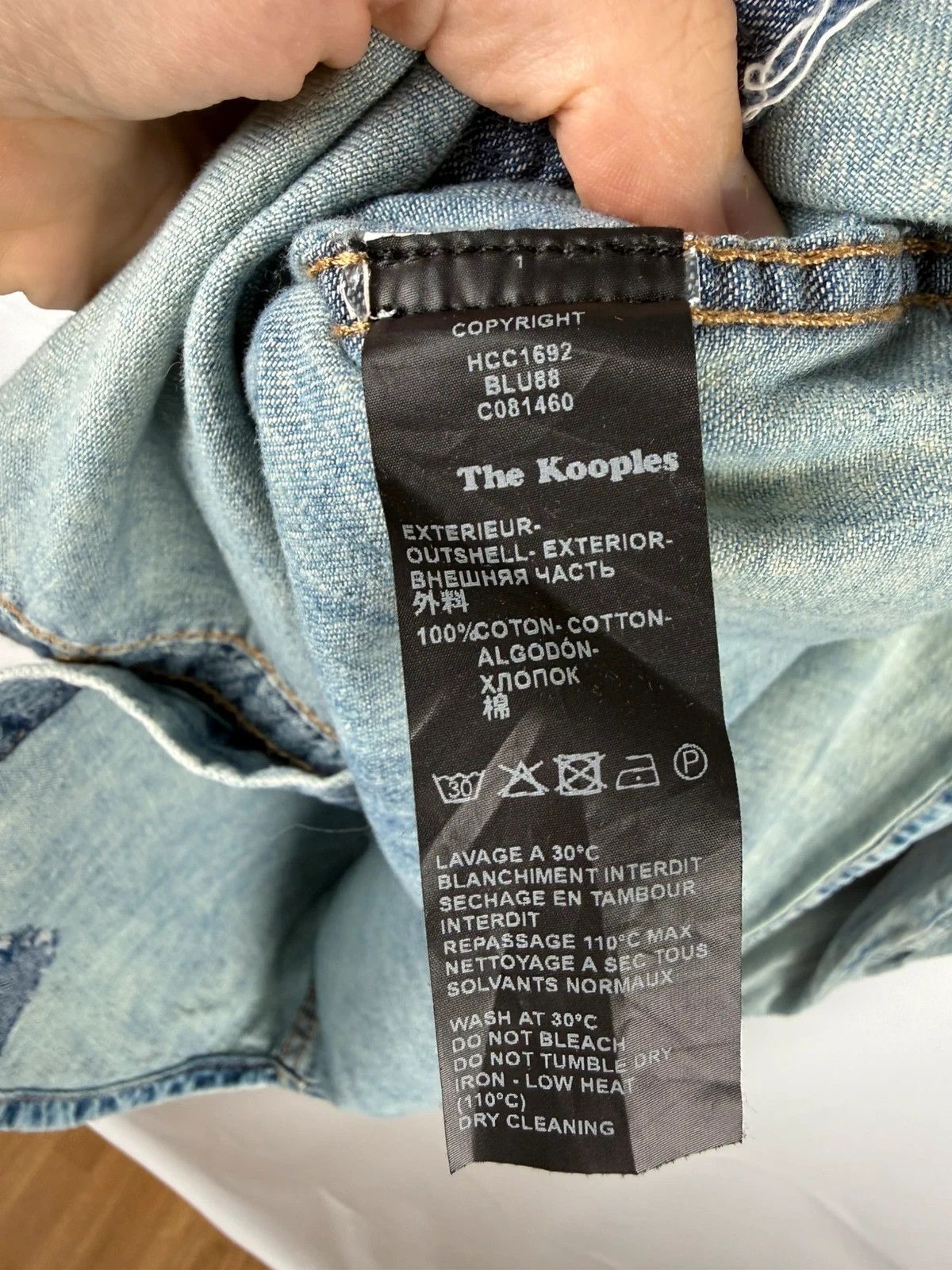 The Kooples The Kooples Jeans Shirt Distressed Men size S Size US S / EU 44-46 / 1 - 7 Thumbnail