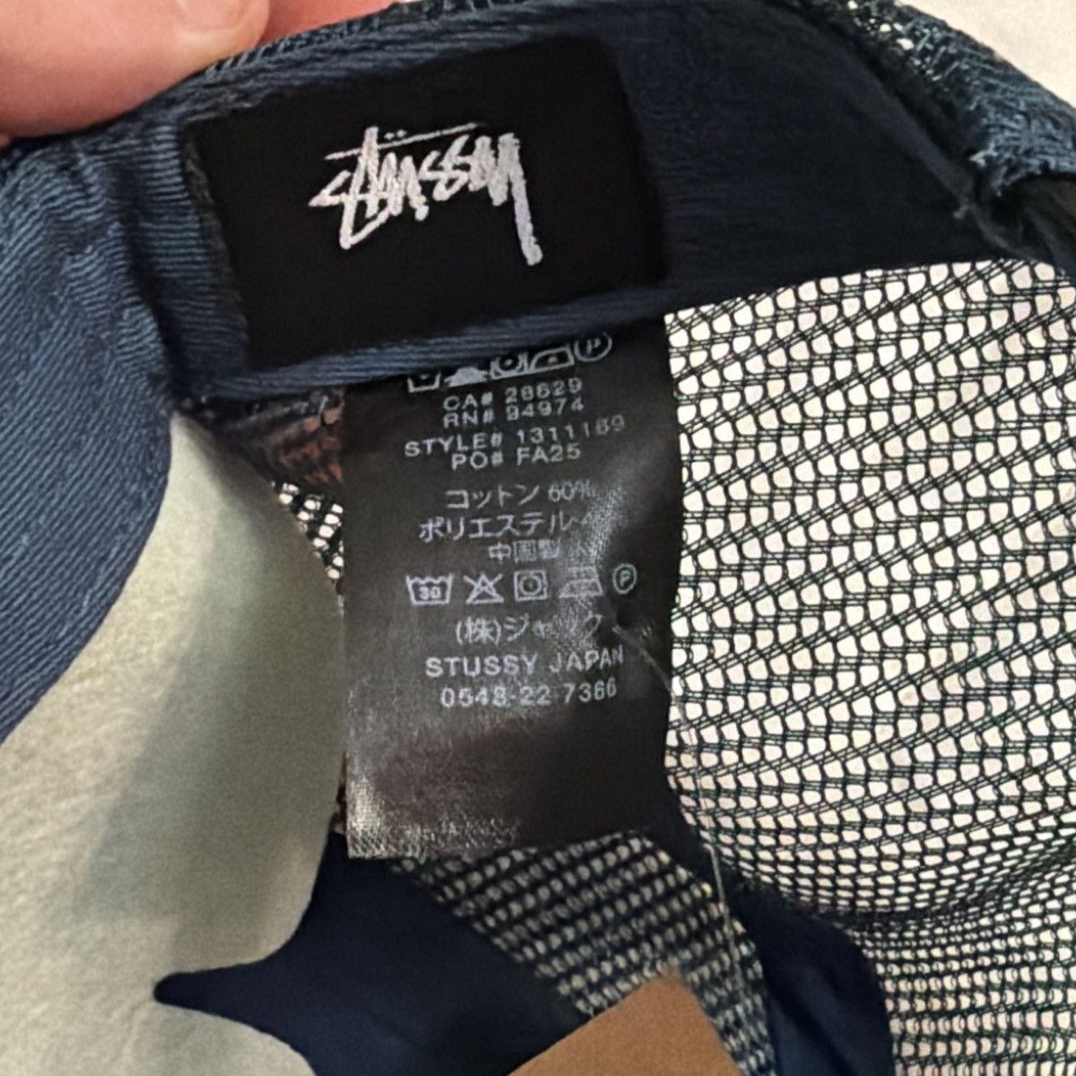 Stussy Stussy waxed canvas trucker hat dyed navy Size ONE SIZE - 3 Thumbnail