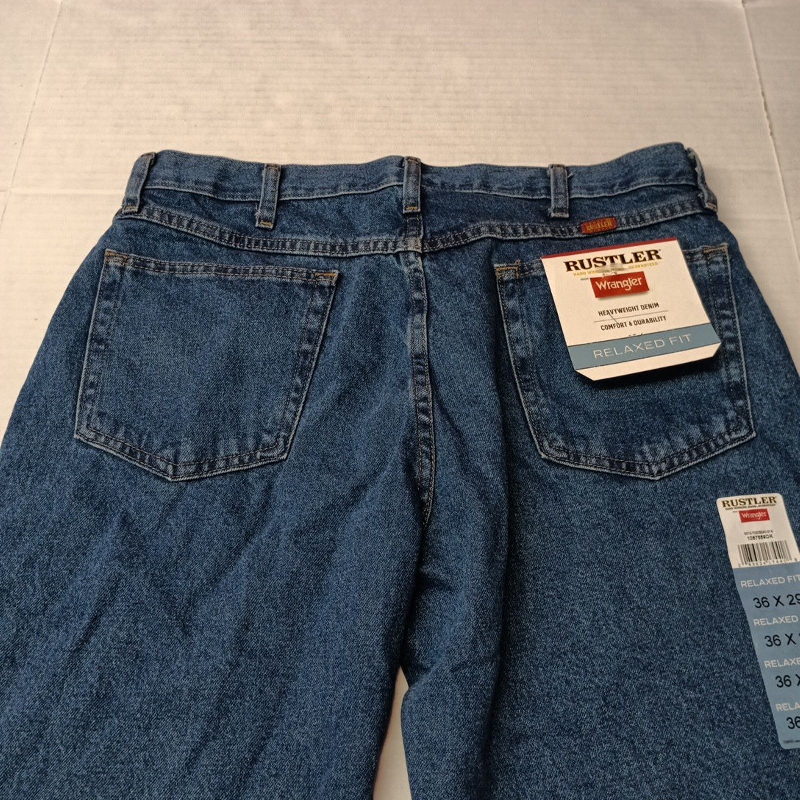 Wrangler Wrangler Rustler Jeans Men's Size 36x29 Blue Relaxed Fit Size US 36 / EU 52 - 7 Thumbnail