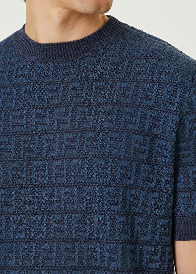 Fendi o1w1db10625 FZY443 Crewneck Jumper in Blue Size US L / EU 52-54 / 3 - 6 Thumbnail
