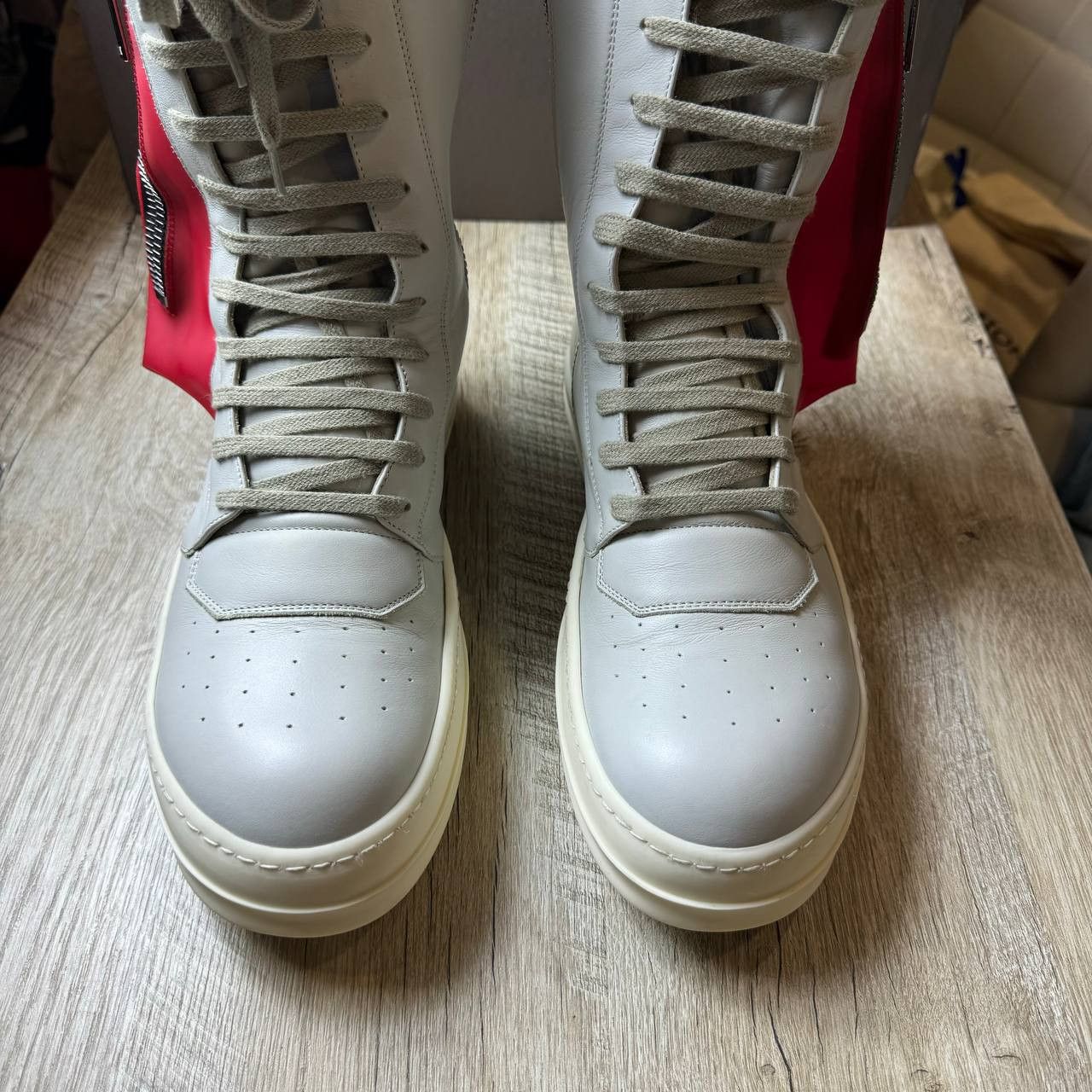 Rick Owens Rick Owens Cargobasket Oyster Red Size US 8 / EU 41 - 6 Thumbnail