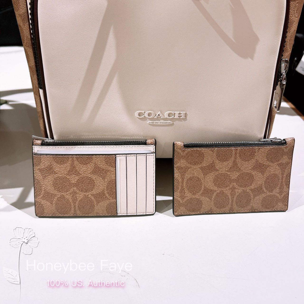 Coach Zip Card Case In Signature CV764 Size ONE SIZE - 5 Thumbnail